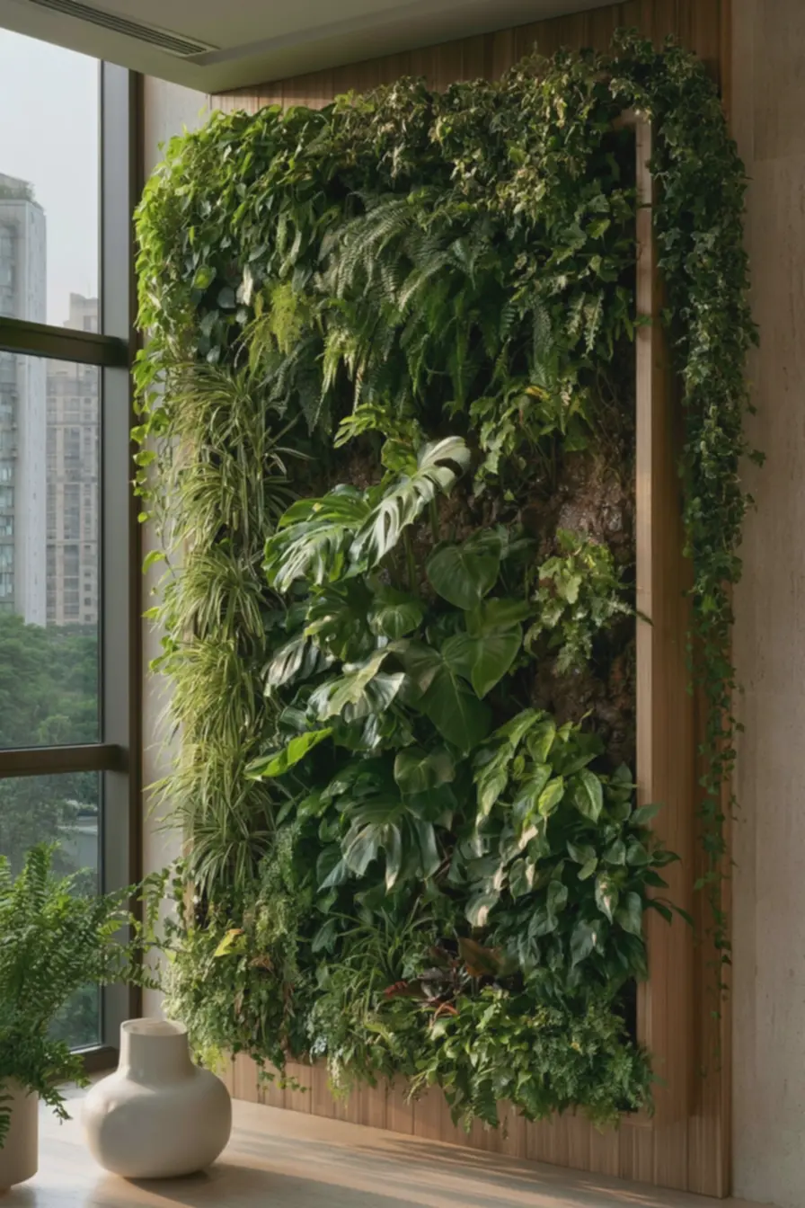 composicao-de-parede-viva-com-texturas-de-folhas-diferentes-em-sala-aconcheganteiluminada-luz-natural O verde que conquista: ideias para criar paredes vivas que parecem verdadeiros refúgios naturais composicao-de-parede-viva-com-texturas-de-folhas-diferentes-em-sala-aconcheganteiluminada-luz-natural O verde que conquista: ideias para criar paredes vivas que parecem verdadeiros refúgios naturais