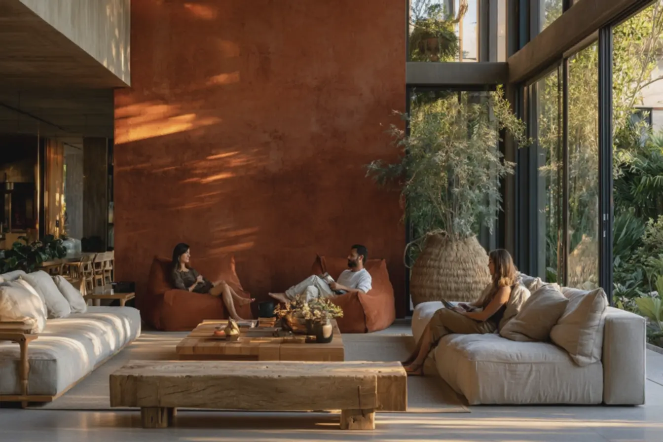 conexao-com-a-natureza-atraves-de-plantas-de-palha-e-decoracao-terrosaaconchegante Como os tons terrosos renovam a sensação de aconchego e sofisticação na decoração além do bege tradicional conexao-com-a-natureza-atraves-de-plantas-de-palha-e-decoracao-terrosaaconchegante Como os tons terrosos renovam a sensação de aconchego e sofisticação na decoração além do bege tradicional