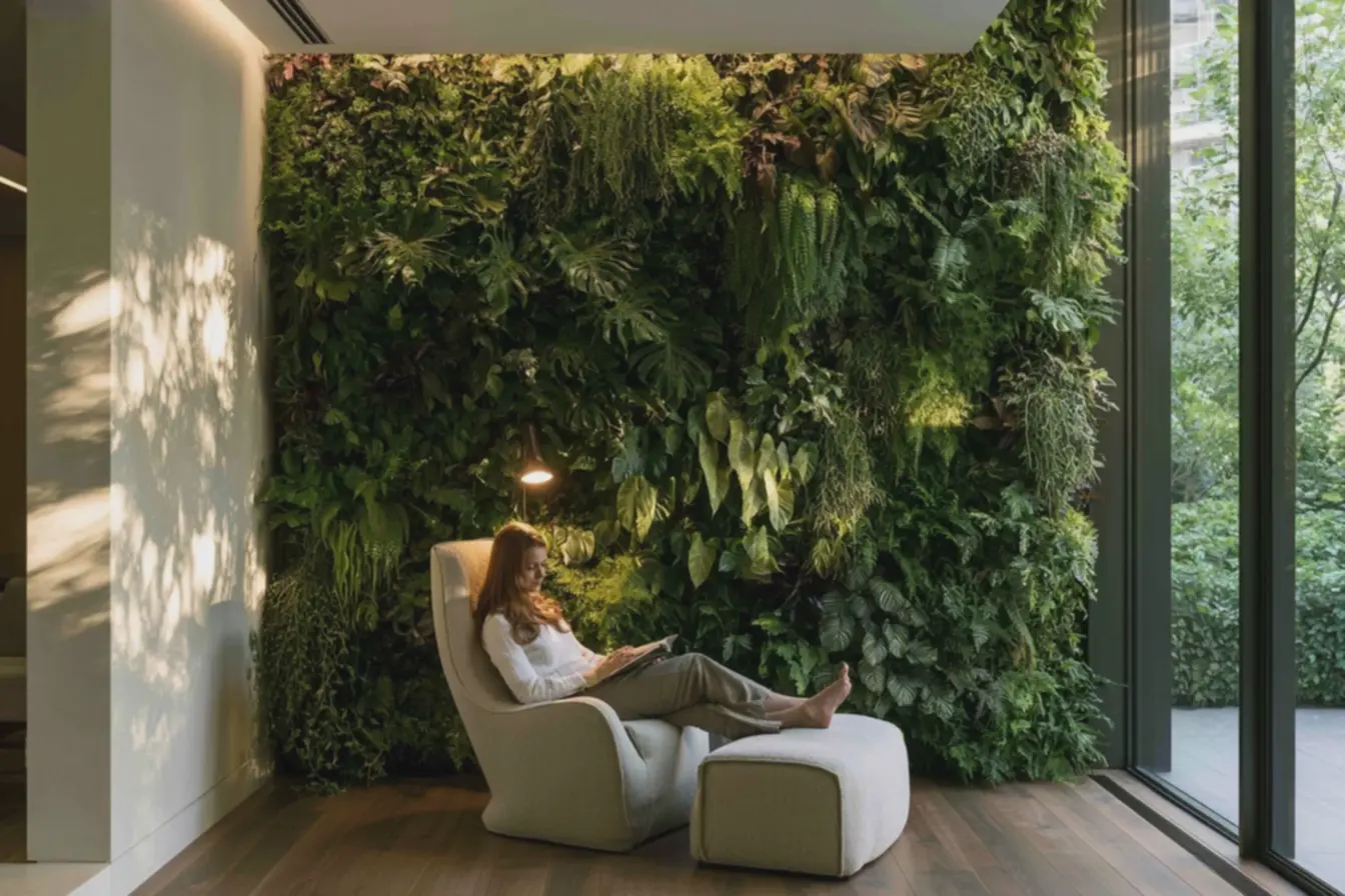 contraste-harmonioso-entre-plantas-verdes-madeira-do-piso-e-luminaria-de-leituracom-luz-quente O verde que conquista: ideias para criar paredes vivas que parecem verdadeiros refúgios naturais contraste-harmonioso-entre-plantas-verdes-madeira-do-piso-e-luminaria-de-leituracom-luz-quente O verde que conquista: ideias para criar paredes vivas que parecem verdadeiros refúgios naturais