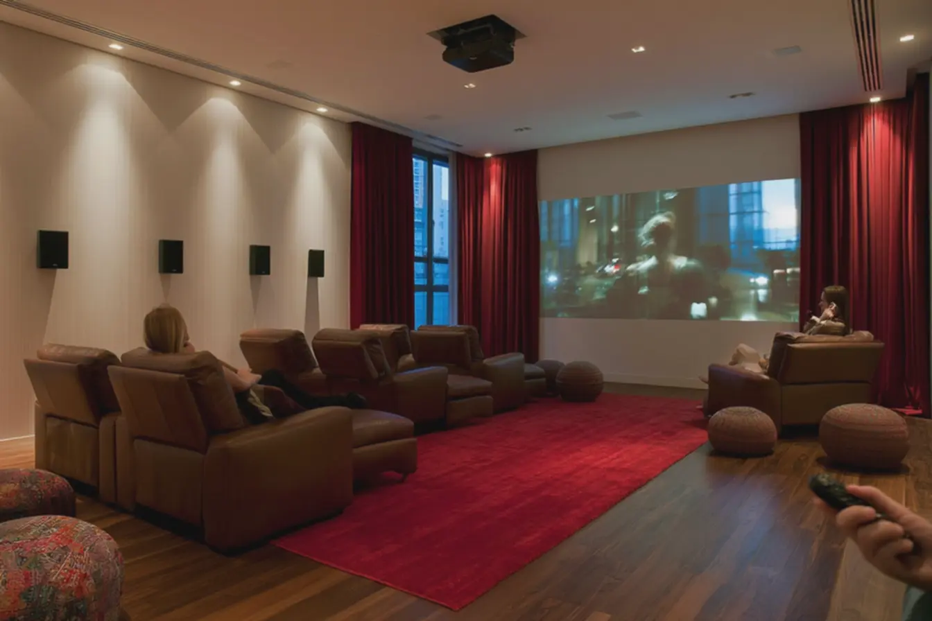 controle-remoto-na-mao-ajustando-projetor-em-sala-home-theater-vibrante-comcontraste-de-cores-e-tecnologia-avancada Como criar uma sala de cinema em casa: simples e aconchegante para curtir com a família controle-remoto-na-mao-ajustando-projetor-em-sala-home-theater-vibrante-comcontraste-de-cores-e-tecnologia-avancada Como criar uma sala de cinema em casa: simples e aconchegante para curtir com a família