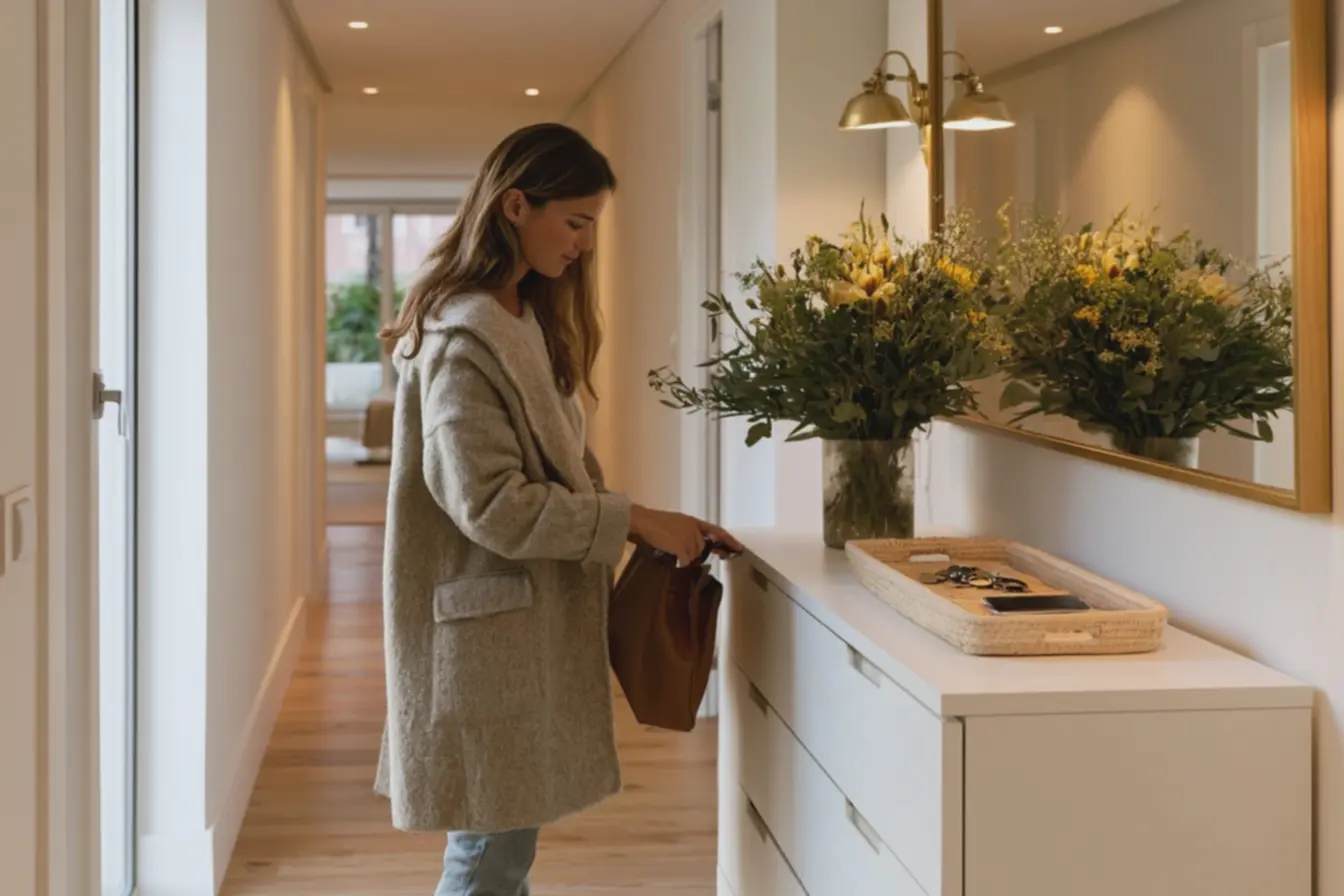 corredor-estreito-com-aparador-branco-e-decoracao-minimalista-para-otimizarespaco Como escolher entre Aparador ou cômoda para decorar seu corredor? corredor-estreito-com-aparador-branco-e-decoracao-minimalista-para-otimizarespaco Como escolher entre Aparador ou cômoda para decorar seu corredor?