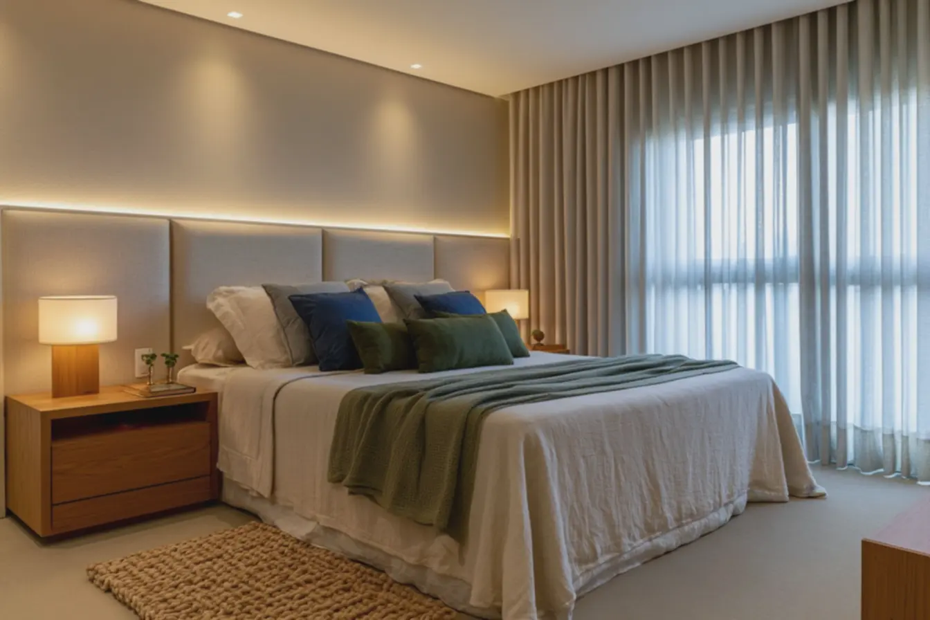 decoracao-pratica-e-funcional-com-piso-vinilico-cinza-e-tapete-de-trico-bege-noquarto-de-casal Como ter um quarto de casal lindo e elegante? Veja as dicas da decoradora. decoracao-pratica-e-funcional-com-piso-vinilico-cinza-e-tapete-de-trico-bege-noquarto-de-casal Como ter um quarto de casal lindo e elegante? Veja as dicas da decoradora.