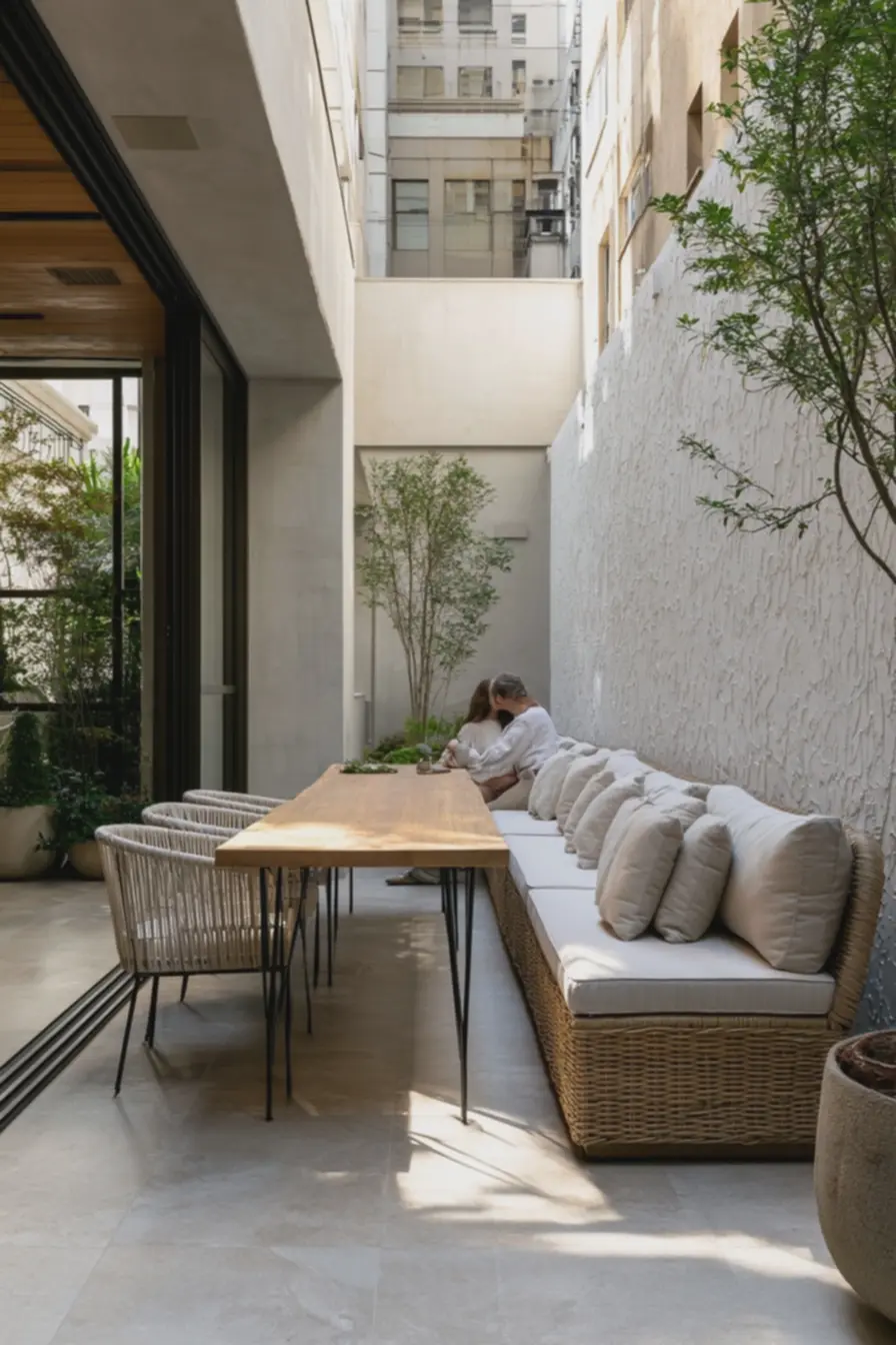 decoracao-pratica-para-quintal-pequeno-revestimento-branco-texturizado-plantaspequenas-em-vasos-discretos A escolha dos móveis que fazem seu quintal pequeno virar um convite irresistível para encontros especiais decoracao-pratica-para-quintal-pequeno-revestimento-branco-texturizado-plantaspequenas-em-vasos-discretos A escolha dos móveis que fazem seu quintal pequeno virar um convite irresistível para encontros especiais