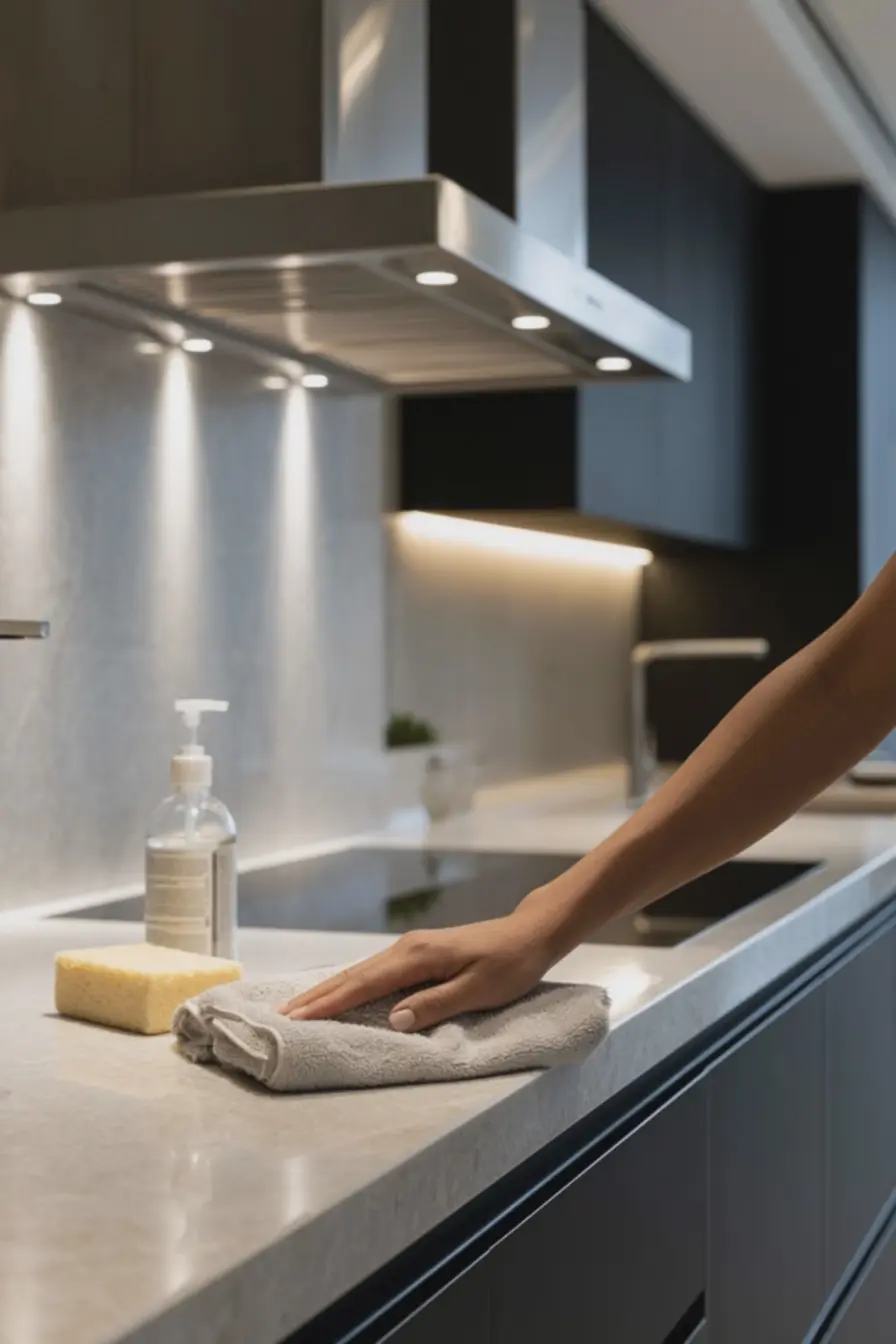detalhe-de-superficie-de-quartzo-resistente-e-facil-de-limpar-em-cozinha-modernacom-exaustor-embutido-inox-escovado-ativo As cozinhas escuras voltaram, mas não do jeito pesado que muita gente imagina detalhe-de-superficie-de-quartzo-resistente-e-facil-de-limpar-em-cozinha-modernacom-exaustor-embutido-inox-escovado-ativo As cozinhas escuras voltaram, mas não do jeito pesado que muita gente imagina