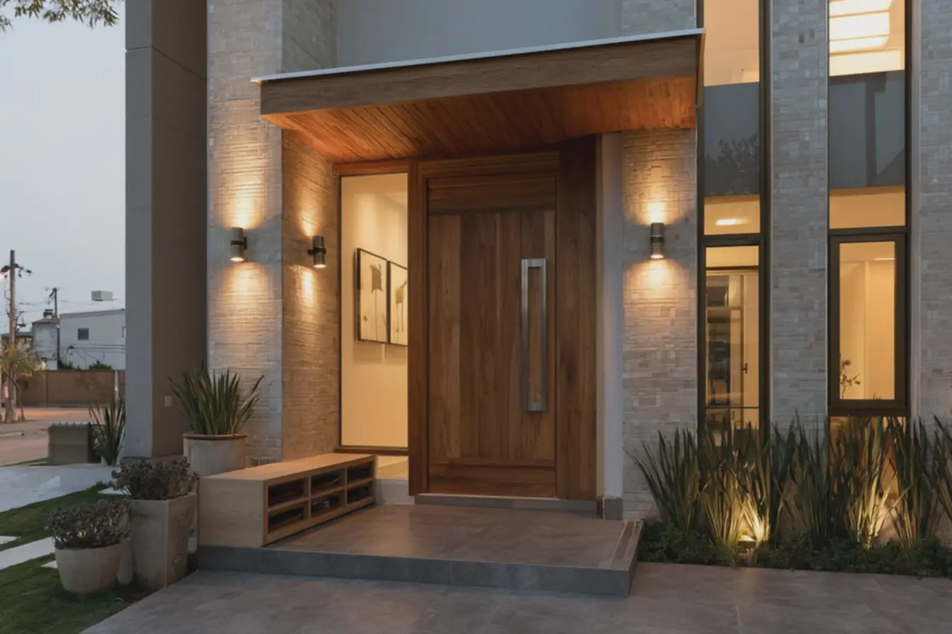 entrada-de-casa-com-piso-em-porcelanato-fosco-cinza-escuro-antiderrapante-eporta-de-madeira-macica-com-puxadores-de-aco-inox A entrada da casa está virando cartão de visita, e esses detalhes fazem diferença entrada-de-casa-com-piso-em-porcelanato-fosco-cinza-escuro-antiderrapante-eporta-de-madeira-macica-com-puxadores-de-aco-inox A entrada da casa está virando cartão de visita, e esses detalhes fazem diferença