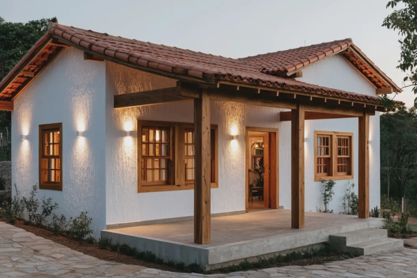 fachada-frontal-de-casa-colonial-simples-com-varanda-e-colunas-de-madeira-emambiente-rural-ao-entardecer Casas estilo colonial simples: Veja as fotos e modelos mais lindos fachada-frontal-de-casa-colonial-simples-com-varanda-e-colunas-de-madeira-emambiente-rural-ao-entardecer Casas estilo colonial simples: Veja as fotos e modelos mais lindos