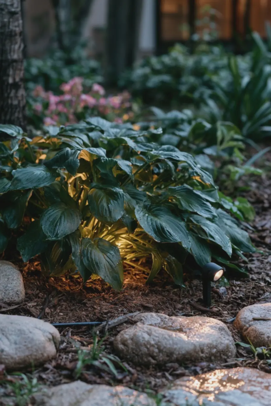 folhagem-verde-escura-e-flores-valorizadas-por-iluminacao-quente-de-jardimdetalhada Como iluminar um jardim: Os 7 truques simples que fazem toda diferença folhagem-verde-escura-e-flores-valorizadas-por-iluminacao-quente-de-jardimdetalhada Como iluminar um jardim: Os 7 truques simples que fazem toda diferença