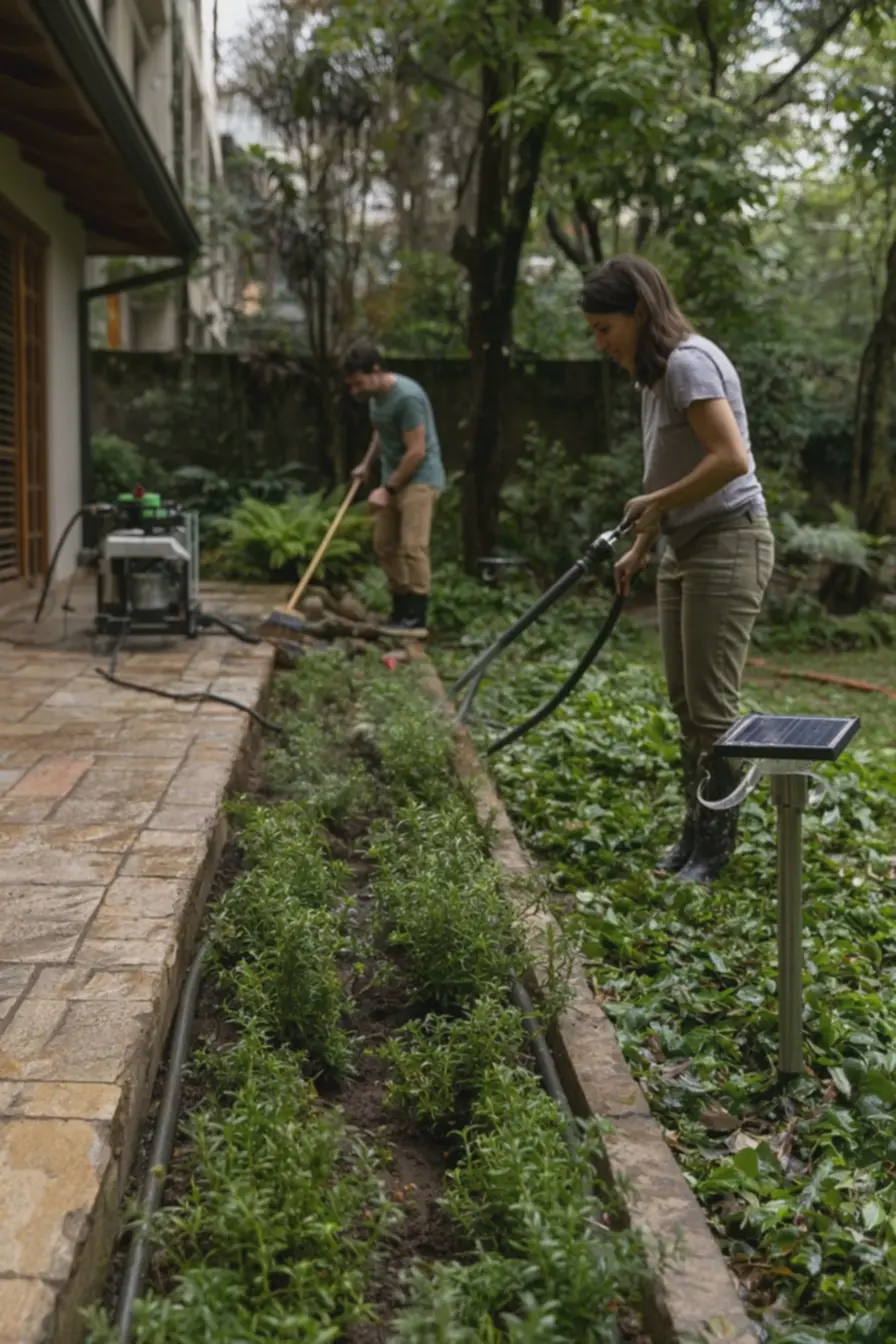 homem-limpando-folhas-do-piso-antiderrapante-perto-de-luminaria-solar-eficienteem-area-externa-pratica-e-sustentavel Adeus jardim de enfeite: agora a tendência é criar áreas externas realmente usadas homem-limpando-folhas-do-piso-antiderrapante-perto-de-luminaria-solar-eficienteem-area-externa-pratica-e-sustentavel Adeus jardim de enfeite: agora a tendência é criar áreas externas realmente usadas