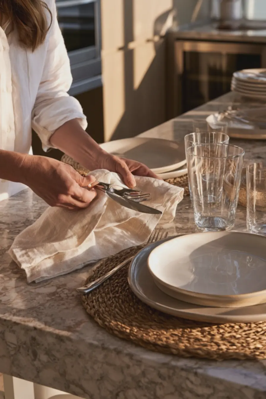 mesa-contemporanea-com-sousplat-neutro-e-pratos-brancos-organizada-para-almocofamiliar-fluido-e-confortavel O truque das camadas na mesa posta deixa qualquer almoço simples com cara especial mesa-contemporanea-com-sousplat-neutro-e-pratos-brancos-organizada-para-almocofamiliar-fluido-e-confortavel O truque das camadas na mesa posta deixa qualquer almoço simples com cara especial