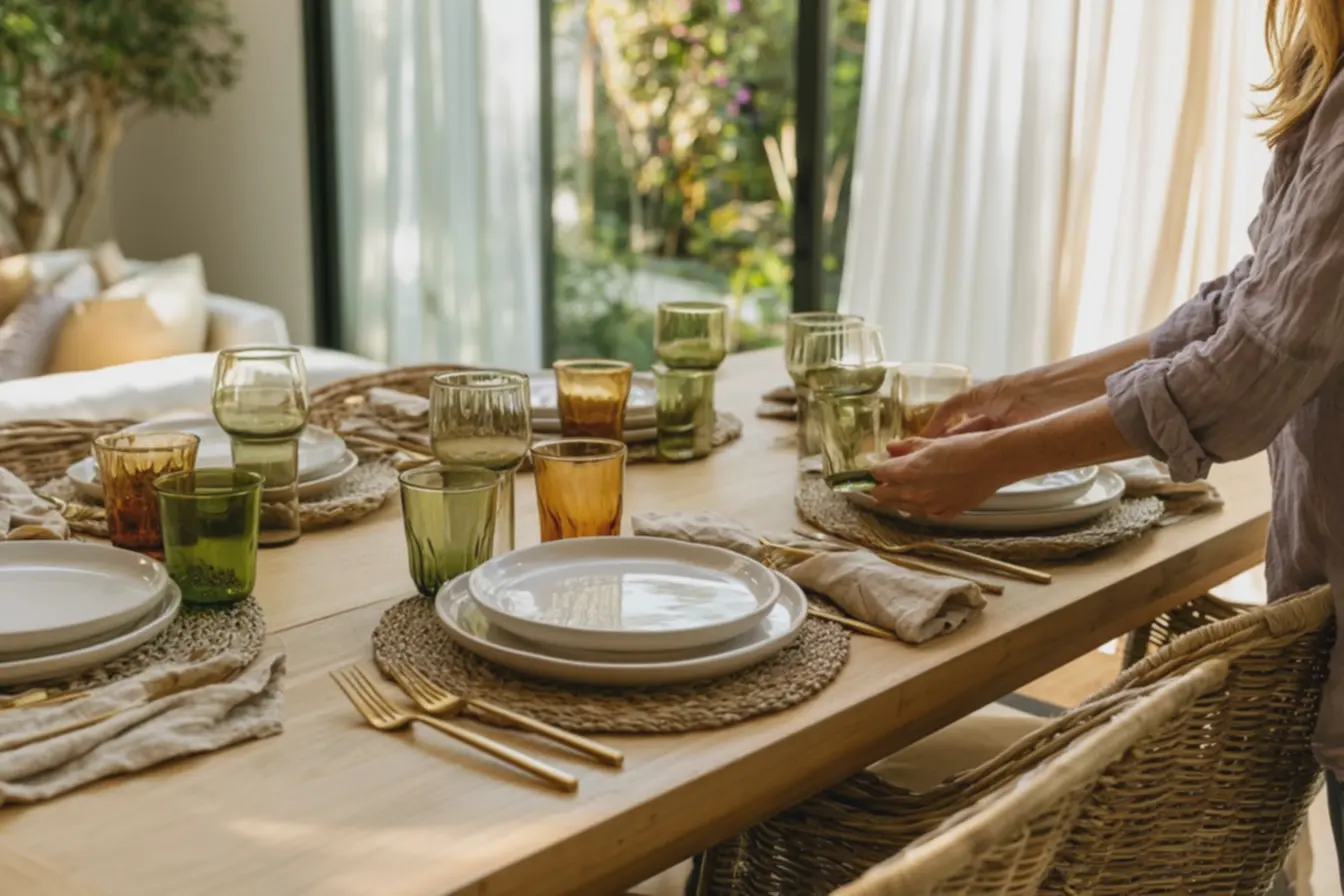mesa-de-jantar-com-louca-branca-simples-e-tacas-coloridas-em-tons-de-verde-eambar Essa tendência de mesa posta prova que taça colorida e louça simples podem funcionar juntas mesa-de-jantar-com-louca-branca-simples-e-tacas-coloridas-em-tons-de-verde-eambar Essa tendência de mesa posta prova que taça colorida e louça simples podem funcionar juntas