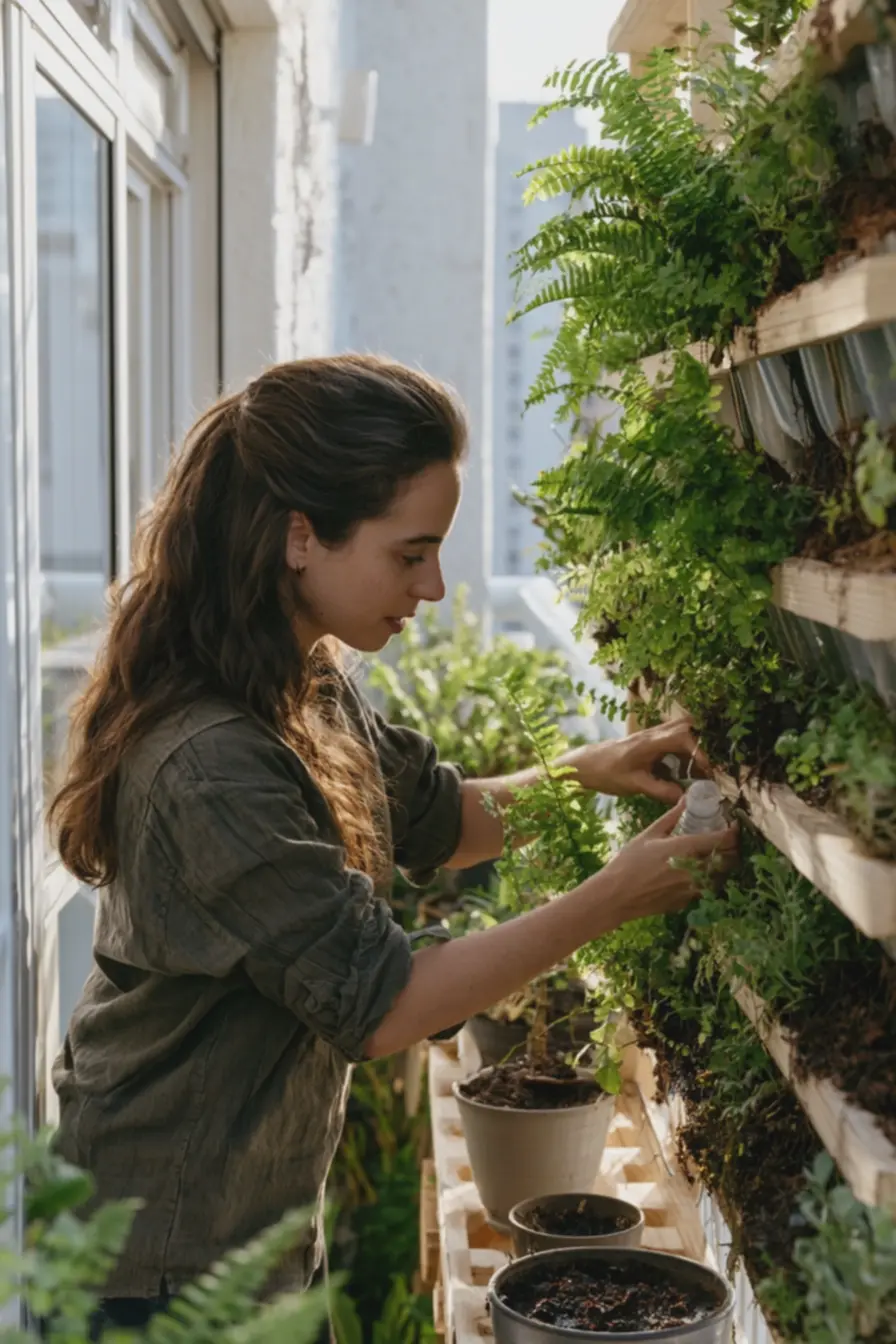 mulher-instalando-sistema-de-irrigacao-artesanal-com-garrafas-pet-em-varanda-deapartamento-para-plantas-verticais-como-samambaias O paisagismo biofílico está transformando quintais comuns em espaços de bem-estar mulher-instalando-sistema-de-irrigacao-artesanal-com-garrafas-pet-em-varanda-deapartamento-para-plantas-verticais-como-samambaias O paisagismo biofílico está transformando quintais comuns em espaços de bem-estar