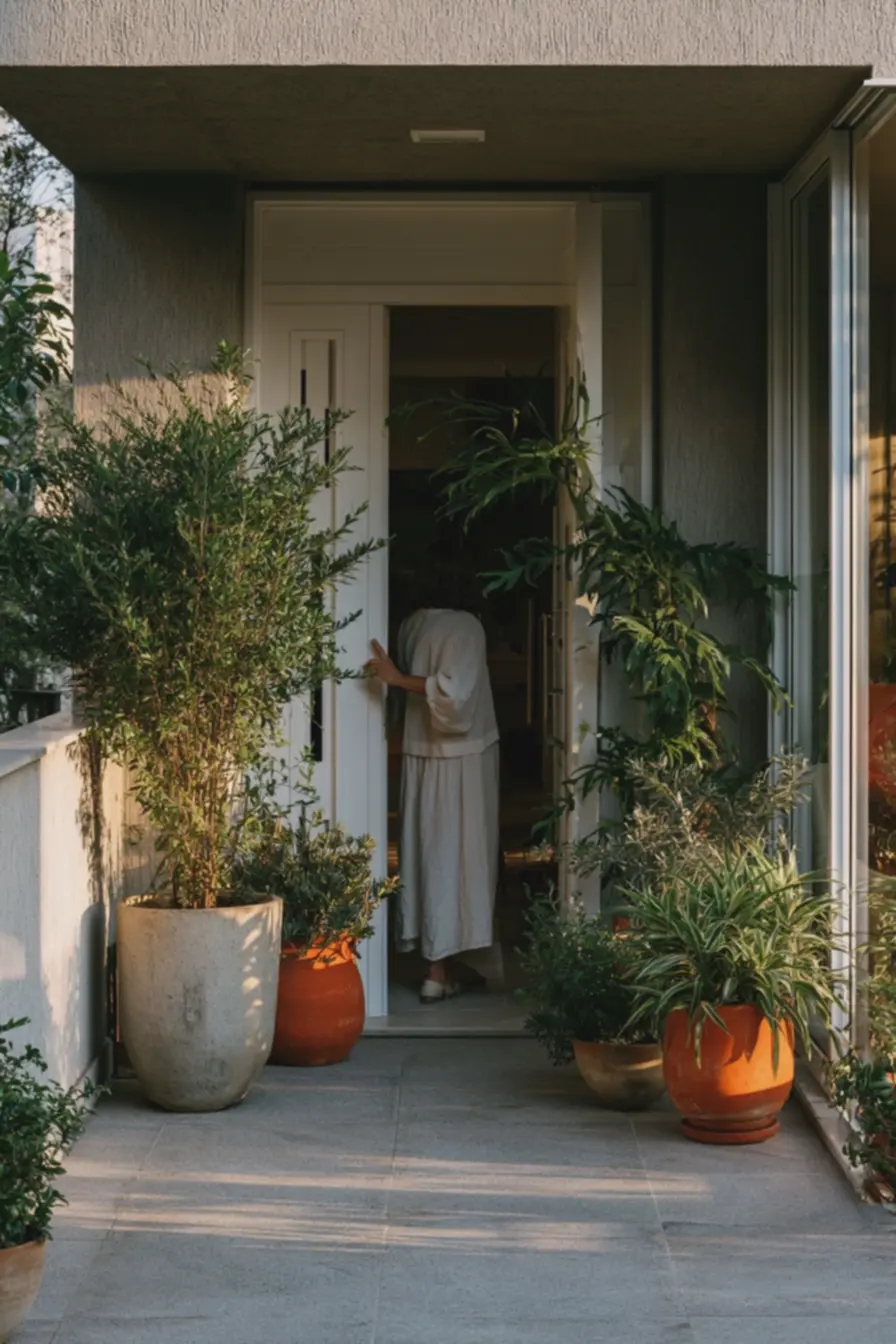 porta-de-apartamento-com-excesso-de-vasos-dificultando-a-passagem A presença das plantas na entrada que faz a casa parecer convidativa sem exageros visuais porta-de-apartamento-com-excesso-de-vasos-dificultando-a-passagem A presença das plantas na entrada que faz a casa parecer convidativa sem exageros visuais