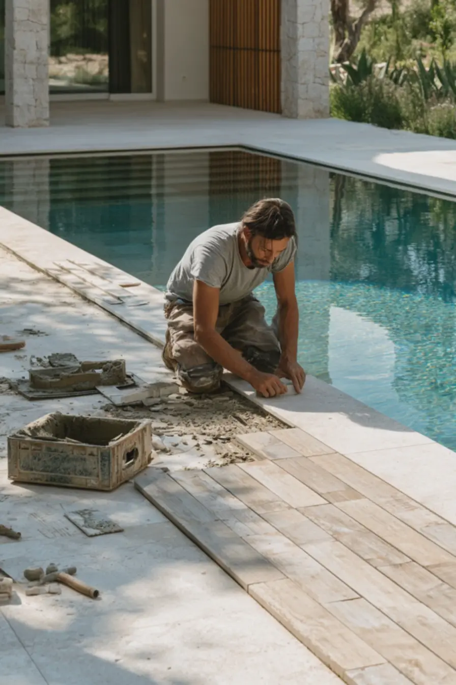 profissional-instalando-porcelanato-esmaltado-em-area-externa-perto-de-piscinacom-acabamento-antiderrapante O porcelanato na área externa virou aposta forte, mas nem todo modelo vale a pena profissional-instalando-porcelanato-esmaltado-em-area-externa-perto-de-piscinacom-acabamento-antiderrapante O porcelanato na área externa virou aposta forte, mas nem todo modelo vale a pena