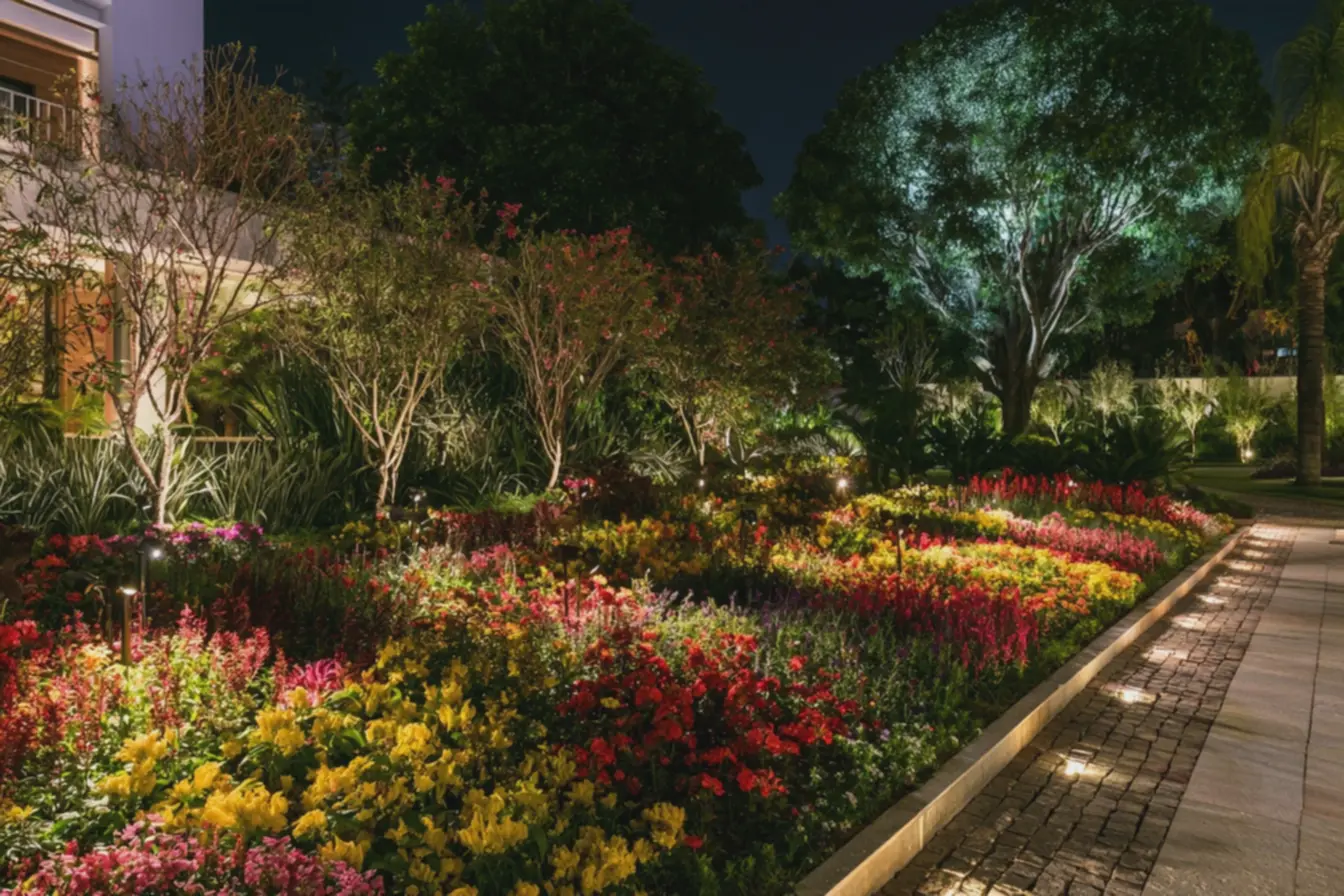 spotlights-led-com-lentes-distribuindo-luz-em-diferentes-niveis-para-efeitosluminosos-precisos Como iluminar um jardim: Os 7 truques simples que fazem toda diferença spotlights-led-com-lentes-distribuindo-luz-em-diferentes-niveis-para-efeitosluminosos-precisos Como iluminar um jardim: Os 7 truques simples que fazem toda diferença
