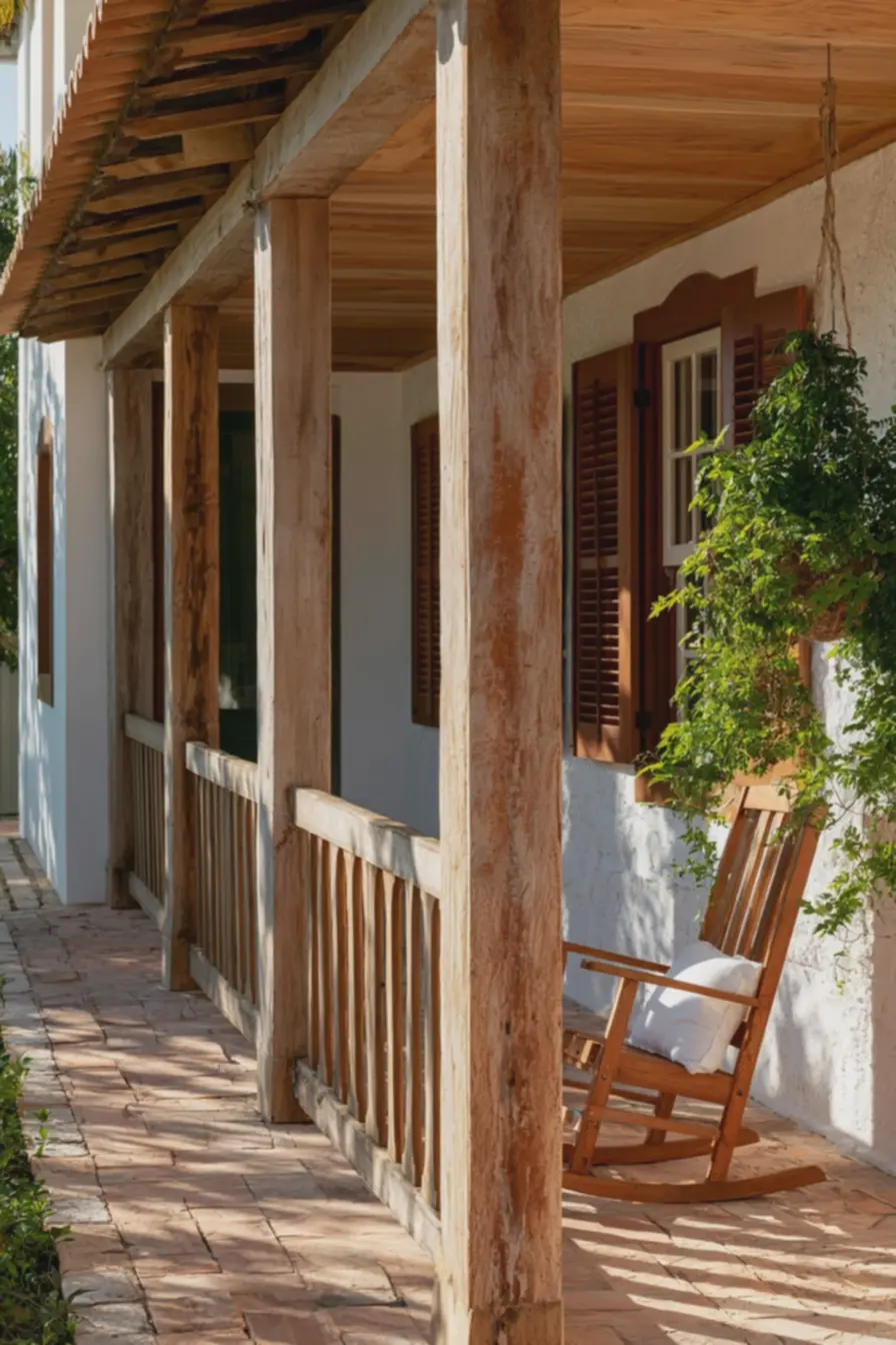 varanda-colonial-com-piso-de-ceramica-rustica-terracota-e-vaso-suspenso-comfolhagem-verde-vibrante Casas estilo colonial simples: Veja as fotos e modelos mais lindos varanda-colonial-com-piso-de-ceramica-rustica-terracota-e-vaso-suspenso-comfolhagem-verde-vibrante Casas estilo colonial simples: Veja as fotos e modelos mais lindos