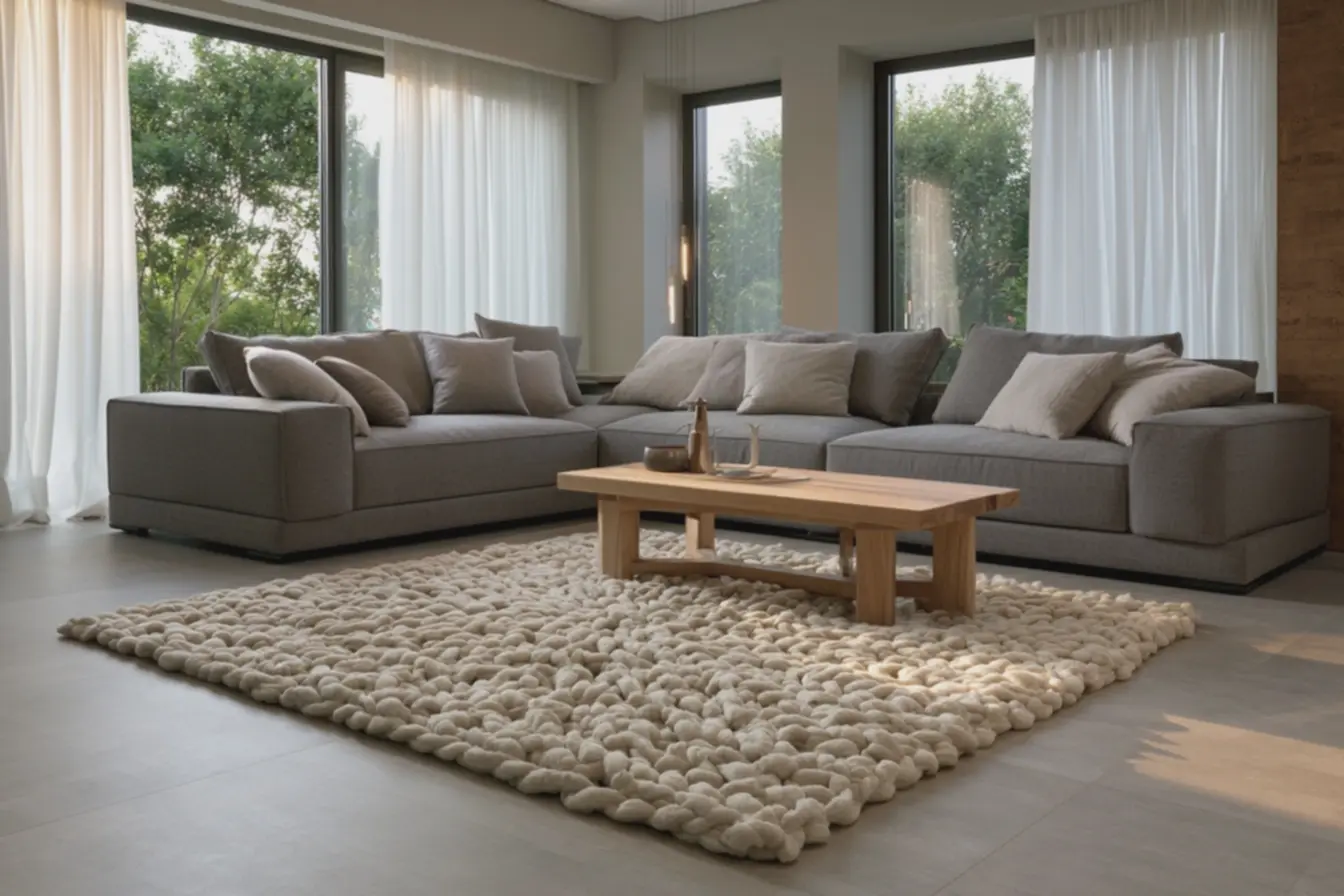 ambiente-contemporaneo-com-piso-porcelanato-cinza-sofa-cinza-e-tapete-artesanalde-croche Decoração com tapetes de crochê: os detalhes e modelos que deixam sua casa mais linda ambiente-contemporaneo-com-piso-porcelanato-cinza-sofa-cinza-e-tapete-artesanalde-croche Decoração com tapetes de crochê: os detalhes e modelos que deixam sua casa mais linda