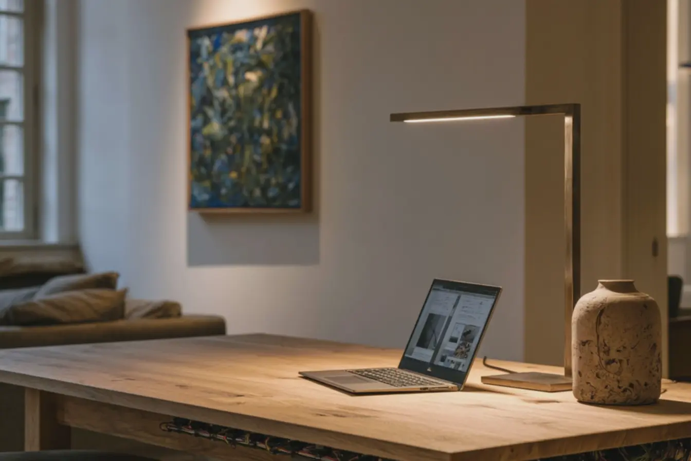 ambiente-de-trabalho-com-vaso-de-ceramica-rustica-e-obra-de-arte-em-tonsvibrantes-que-inspira-produtividade Decoração de home office: o detalhe inesperado que muda tudo na sua produtividade ambiente-de-trabalho-com-vaso-de-ceramica-rustica-e-obra-de-arte-em-tonsvibrantes-que-inspira-produtividade Decoração de home office: o detalhe inesperado que muda tudo na sua produtividade