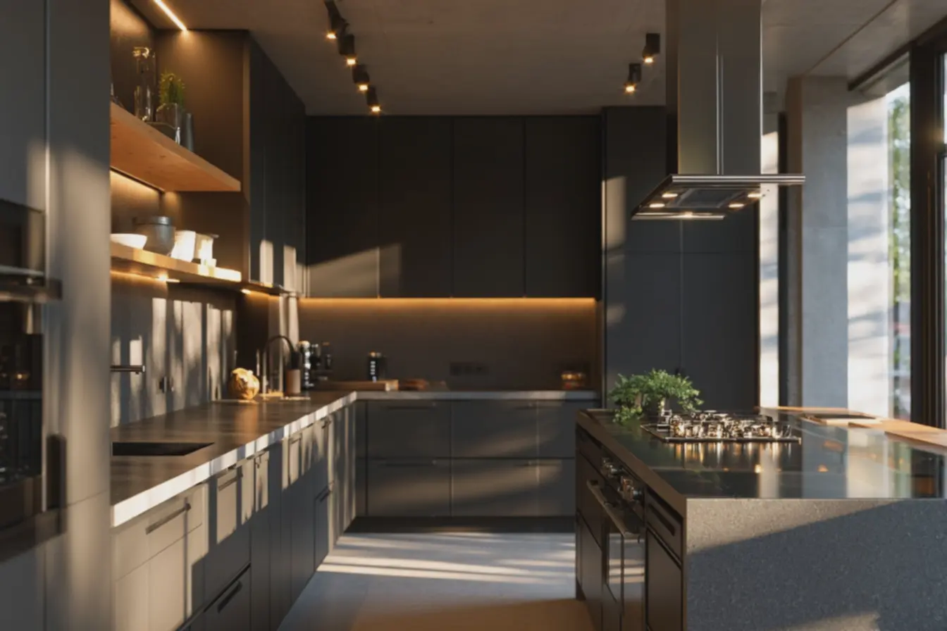 ambiente-dramatico-e-acolhedor-cozinha-preta-com-texturas-contrastantes-e-luznatural-enfatizando-profundidade O charme inesperado das cozinhas escuras: ideias para deixar o espaço mais leve e acolhedor ambiente-dramatico-e-acolhedor-cozinha-preta-com-texturas-contrastantes-e-luznatural-enfatizando-profundidade O charme inesperado das cozinhas escuras: ideias para deixar o espaço mais leve e acolhedor