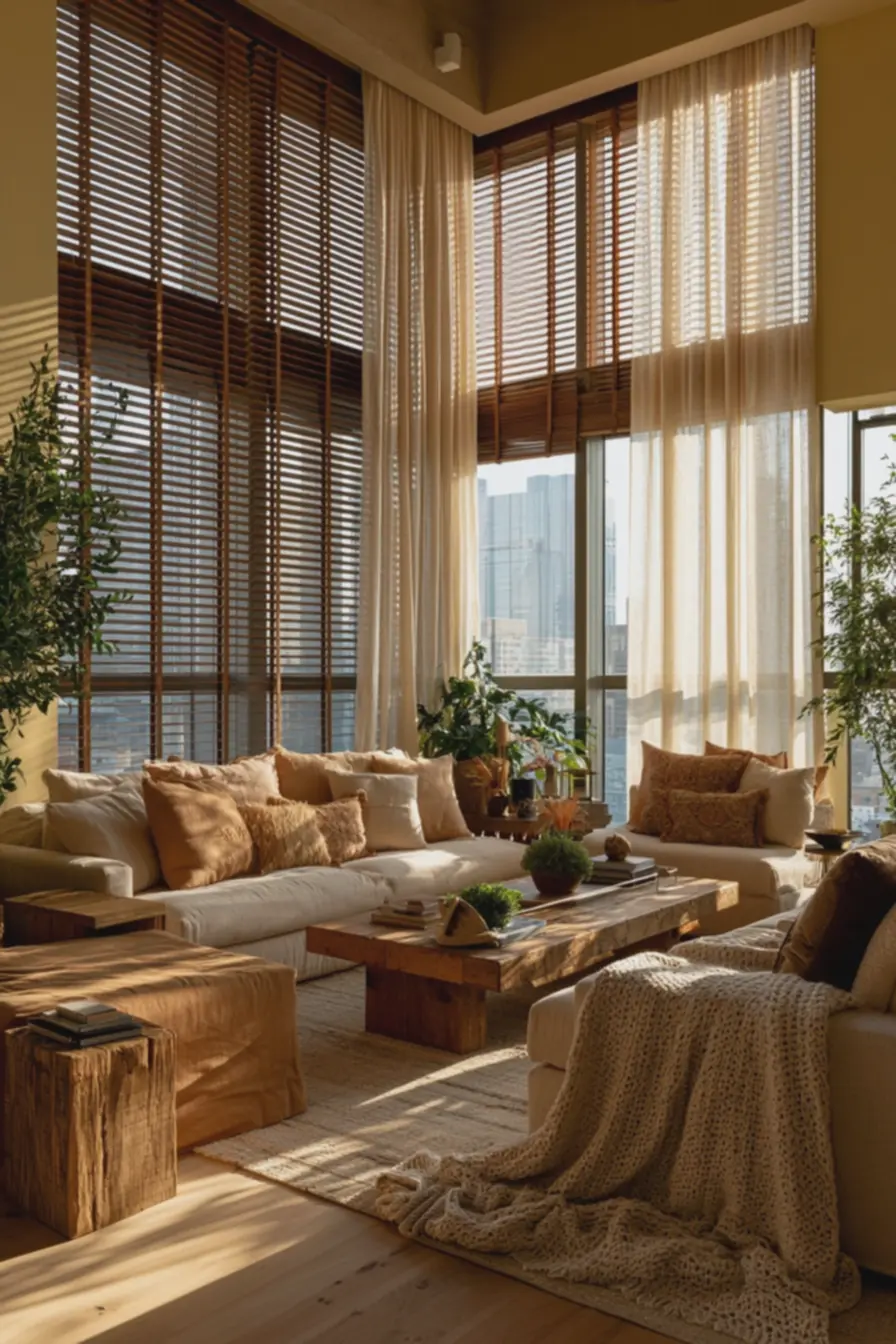 ambiente-iluminado-pela-luz-natural-difusa-filtrada-por-cortinas-translucidas-emjanela-ampla Persianas de madeira com cortina leve: quando combinar e quando evitar ambiente-iluminado-pela-luz-natural-difusa-filtrada-por-cortinas-translucidas-emjanela-ampla Persianas de madeira com cortina leve: quando combinar e quando evitar