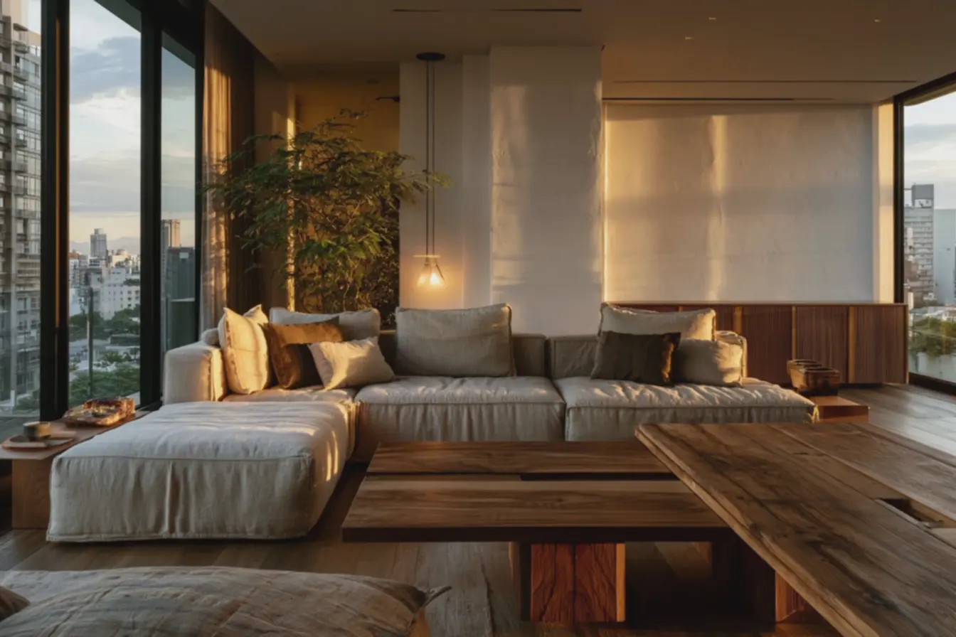 ambiente-integrado-com-painel-embutido-e-iluminacao-moderna-ressaltando-design-eotimizacao Móveis multifuncionais com estética autoral: escolhas para morar com menos e melhor ambiente-integrado-com-painel-embutido-e-iluminacao-moderna-ressaltando-design-eotimizacao Móveis multifuncionais com estética autoral: escolhas para morar com menos e melhor