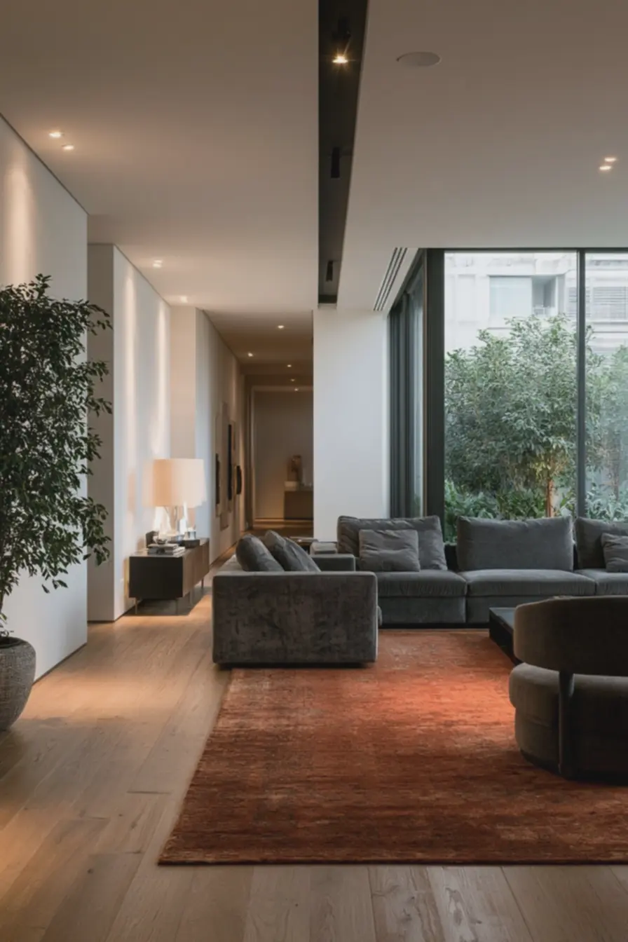 ambiente-moderno-com-iluminacao-distribuida-valorizando-texturas-naturais-damadeira-piso-e-paredes-foscas-decoracao-com-moveis-que-trazem-leveza-e-sensacaode-frescor Pequenos erros de cor, iluminação e móveis que envelhecem a sala — correções baratas ambiente-moderno-com-iluminacao-distribuida-valorizando-texturas-naturais-damadeira-piso-e-paredes-foscas-decoracao-com-moveis-que-trazem-leveza-e-sensacaode-frescor Pequenos erros de cor, iluminação e móveis que envelhecem a sala — correções baratas