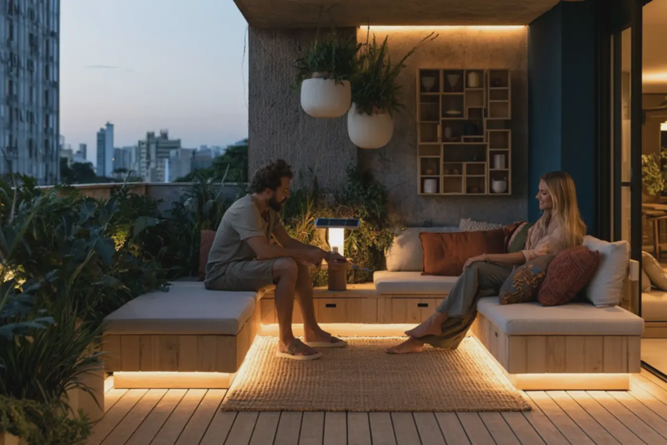 ambiente-relaxante-em-varanda-funcional-com-luminaria-solar-portatil-e-almofadascoloridas-em-espaco-reduzido Modelos de apartamento pequeno: ideias que ampliam espaço e estilo rápido ambiente-relaxante-em-varanda-funcional-com-luminaria-solar-portatil-e-almofadascoloridas-em-espaco-reduzido Modelos de apartamento pequeno: ideias que ampliam espaço e estilo rápido