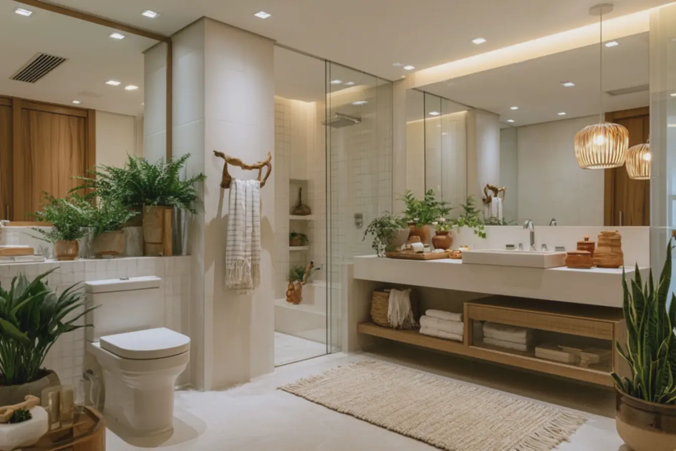 banheiro-pequeno-reformado-com-tons-off-white-e-iluminacao-quente-embutida-noteto Adeus minimalismo frio: Veja esses modelos de decoração simples e cheia de estilo banheiro-pequeno-reformado-com-tons-off-white-e-iluminacao-quente-embutida-noteto Adeus minimalismo frio: Veja esses modelos de decoração simples e cheia de estilo