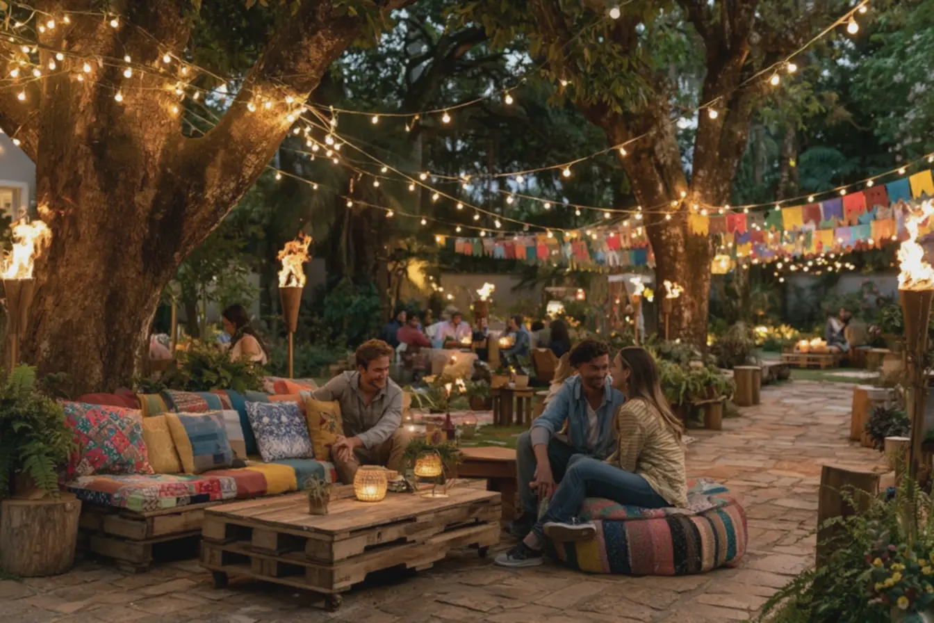 cantinho-de-conversa-com-sofa-rustico-almofadas-coloridas-e-luz-quentedestacando-sorrisos Iluminação para arraiá em casa: guirlandas, tochas e cantinhos iluminados cantinho-de-conversa-com-sofa-rustico-almofadas-coloridas-e-luz-quentedestacando-sorrisos Iluminação para arraiá em casa: guirlandas, tochas e cantinhos iluminados