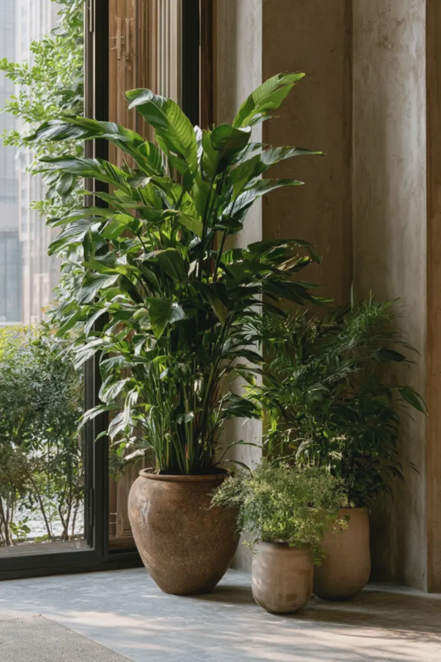 canto-interno-iluminado-com-vaso-alto-de-ceramica-rustica-e-planta-de-folhaslargas-verdes Vasos, alturas e texturas: organizar plantas que valorizam cada canto canto-interno-iluminado-com-vaso-alto-de-ceramica-rustica-e-planta-de-folhaslargas-verdes Vasos, alturas e texturas: organizar plantas que valorizam cada canto