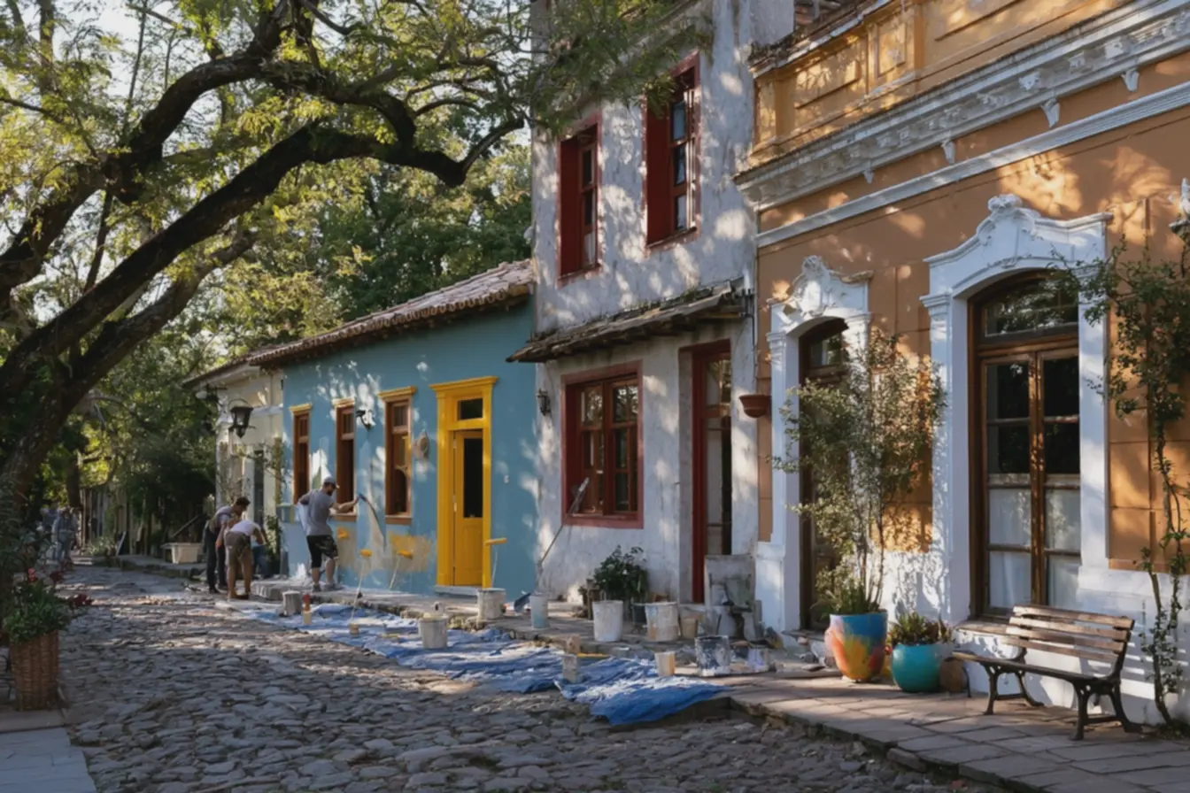 casa-terrea-azul-piscina-com-porta-amarela-vibrante-e-pessoas-pintando-a-fachadadurante-fim-de-semana Fachada de casa coloridas: o detalhe que muda tudo na sua fachada rápida e fácil casa-terrea-azul-piscina-com-porta-amarela-vibrante-e-pessoas-pintando-a-fachadadurante-fim-de-semana Fachada de casa coloridas: o detalhe que muda tudo na sua fachada rápida e fácil