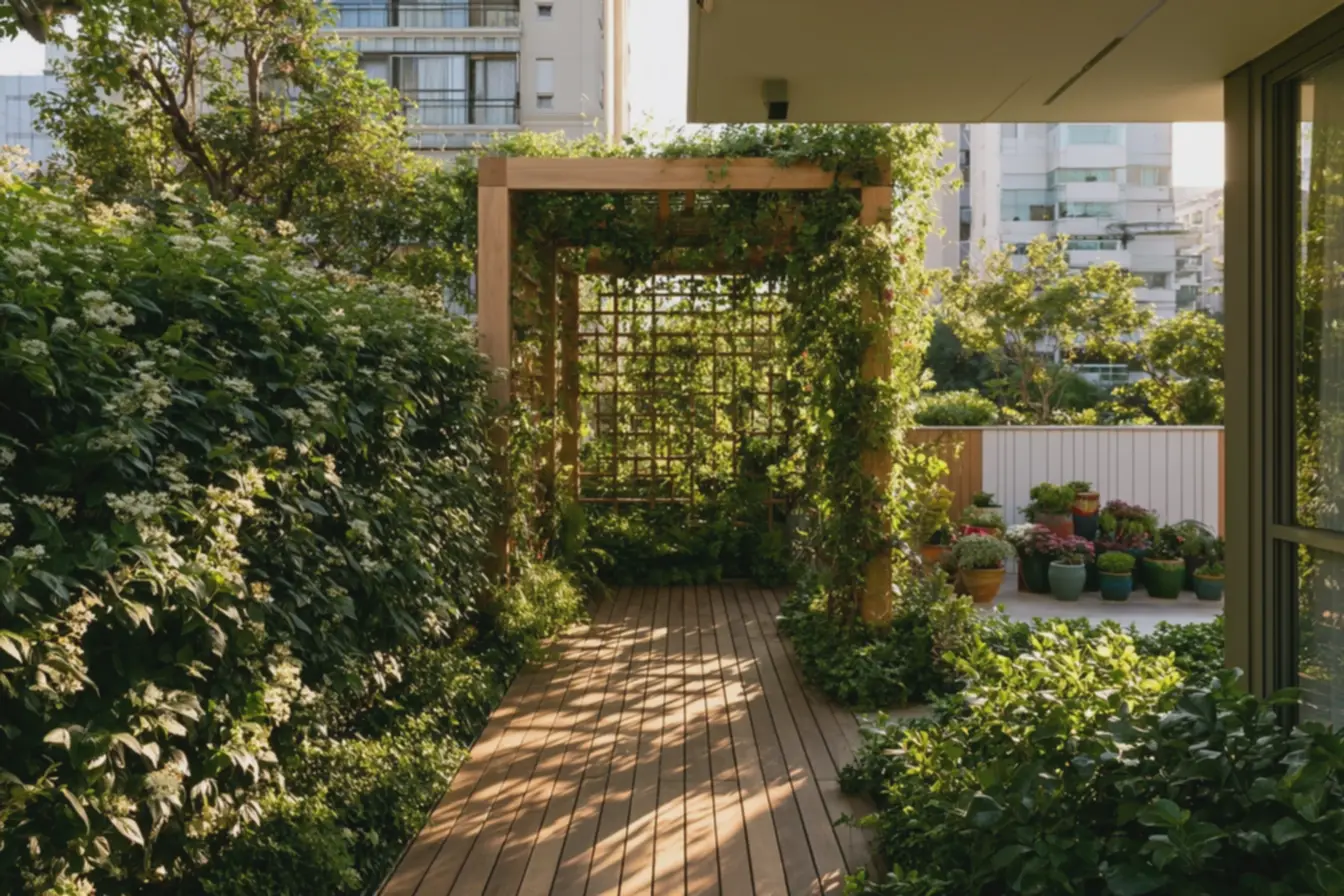 cerca-viva-florida-de-viburno-trelica-clara-com-trepadeiras-e-painel-brancoorganizado-em-jardim-moderno Cerca viva, treliça ou painel: qual proteção verde cabe no seu jardim? cerca-viva-florida-de-viburno-trelica-clara-com-trepadeiras-e-painel-brancoorganizado-em-jardim-moderno Cerca viva, treliça ou painel: qual proteção verde cabe no seu jardim?