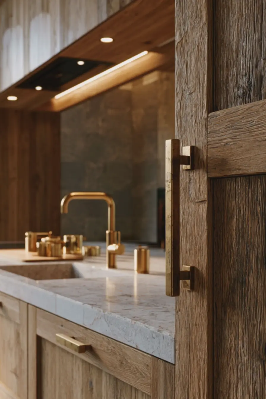 close-em-puxador-de-armario-de-cozinha-em-latao-natural-envelhecido Veja como usar tons de dourado na decoração sem exagerar, segundo especialistas close-em-puxador-de-armario-de-cozinha-em-latao-natural-envelhecido Veja como usar tons de dourado na decoração sem exagerar, segundo especialistas