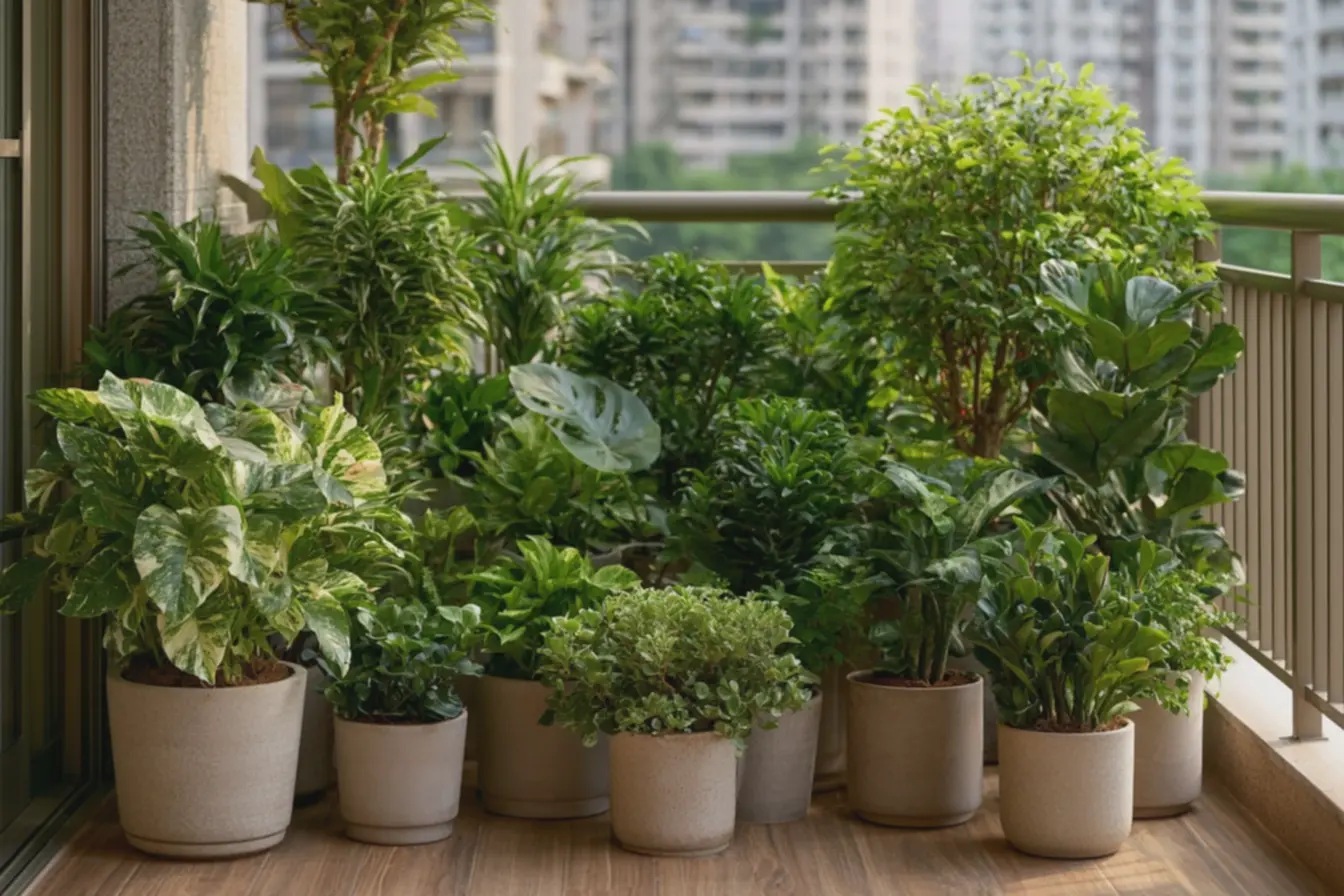 combinacao-de-vasos-de-ceramica-e-concreto-realcando-plantas-em-ambientespequenos Plantas com folhagens coloridas ideais para salas escuras e varandas compactas combinacao-de-vasos-de-ceramica-e-concreto-realcando-plantas-em-ambientespequenos Plantas com folhagens coloridas ideais para salas escuras e varandas compactas