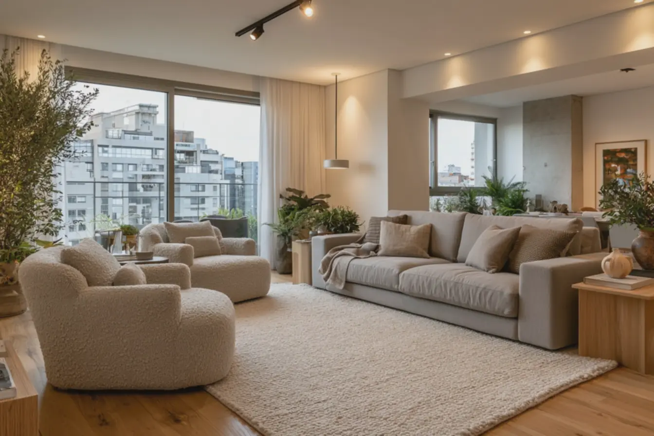 composicao-acolhedora-com-sofa-cinza-poltronas-texturizadas-e-decoracao-comitens-naturais-e-coloridos Minimalismo frio x aconchego planejado: quando reduzir vira desconforto composicao-acolhedora-com-sofa-cinza-poltronas-texturizadas-e-decoracao-comitens-naturais-e-coloridos Minimalismo frio x aconchego planejado: quando reduzir vira desconforto