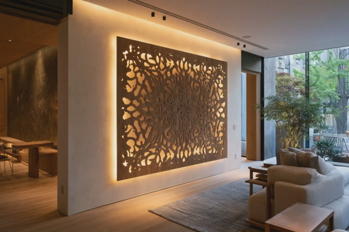 composicao-de-luz-sombra-e-textura-destacando-conforto-e-atmosfera-acolhedora-emdecoracao-com-quadros-vazados-em-mdf Luz por trás de quadros vazados em MDF: profundidade e clima para paredes composicao-de-luz-sombra-e-textura-destacando-conforto-e-atmosfera-acolhedora-emdecoracao-com-quadros-vazados-em-mdf Luz por trás de quadros vazados em MDF: profundidade e clima para paredes