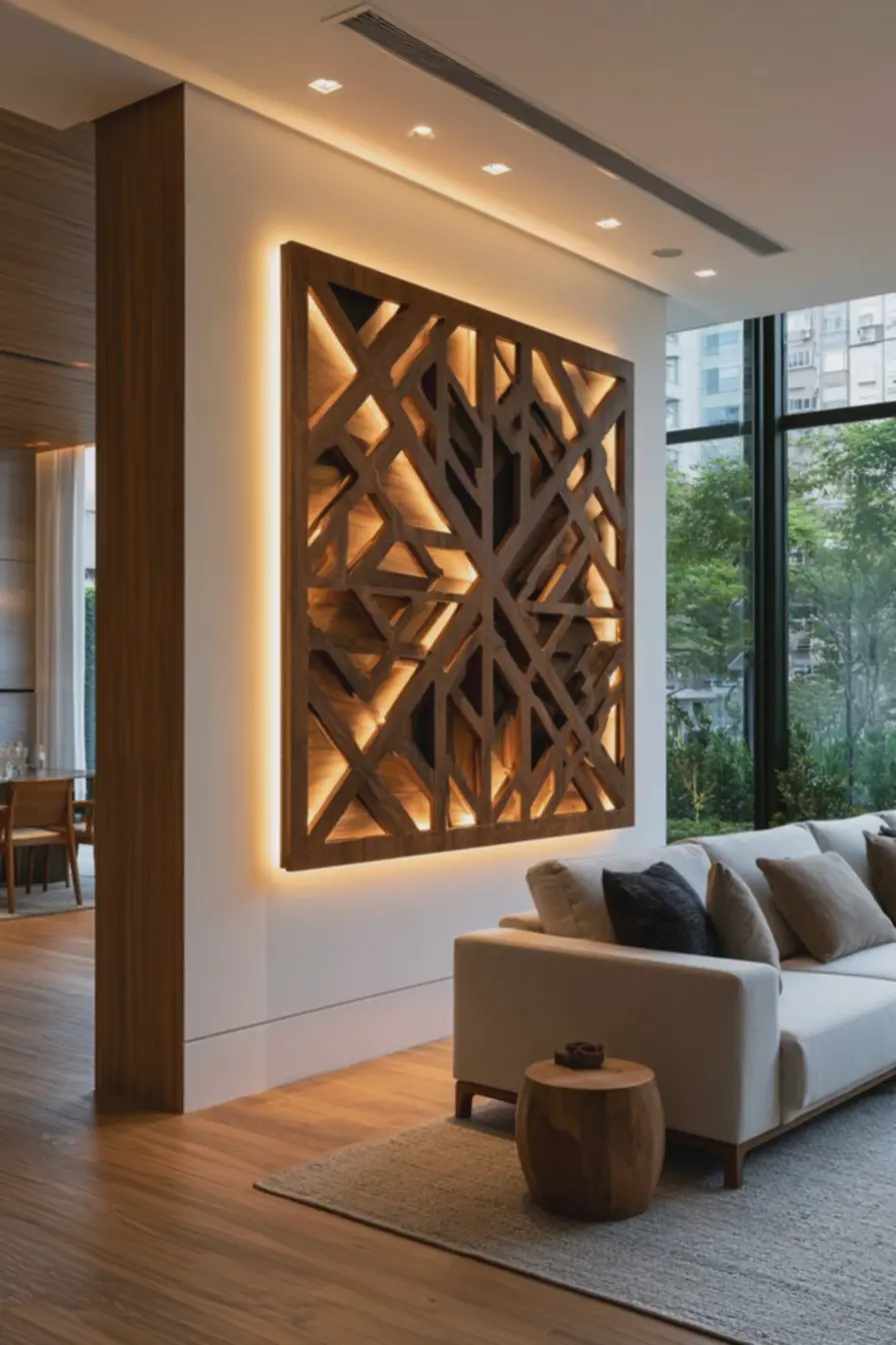 composicao-luminosa-acolhedora-valorizando-texturas-e-recortes-precisos-doquadro-vazado-na-decoracao-de-interiores Luz por trás de quadros vazados em MDF: profundidade e clima para paredes composicao-luminosa-acolhedora-valorizando-texturas-e-recortes-precisos-doquadro-vazado-na-decoracao-de-interiores Luz por trás de quadros vazados em MDF: profundidade e clima para paredes
