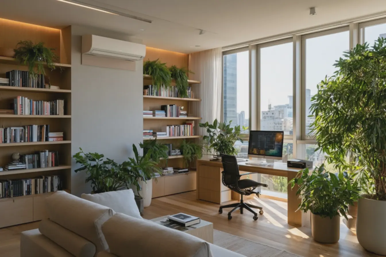 conforto-acustico-ideal-para-produtividade-e-descanso-em-home-office-com-arcondicionado Ar condicionado quente-frio silencioso: características que garantem conforto acústico conforto-acustico-ideal-para-produtividade-e-descanso-em-home-office-com-arcondicionado Ar condicionado quente-frio silencioso: características que garantem conforto acústico