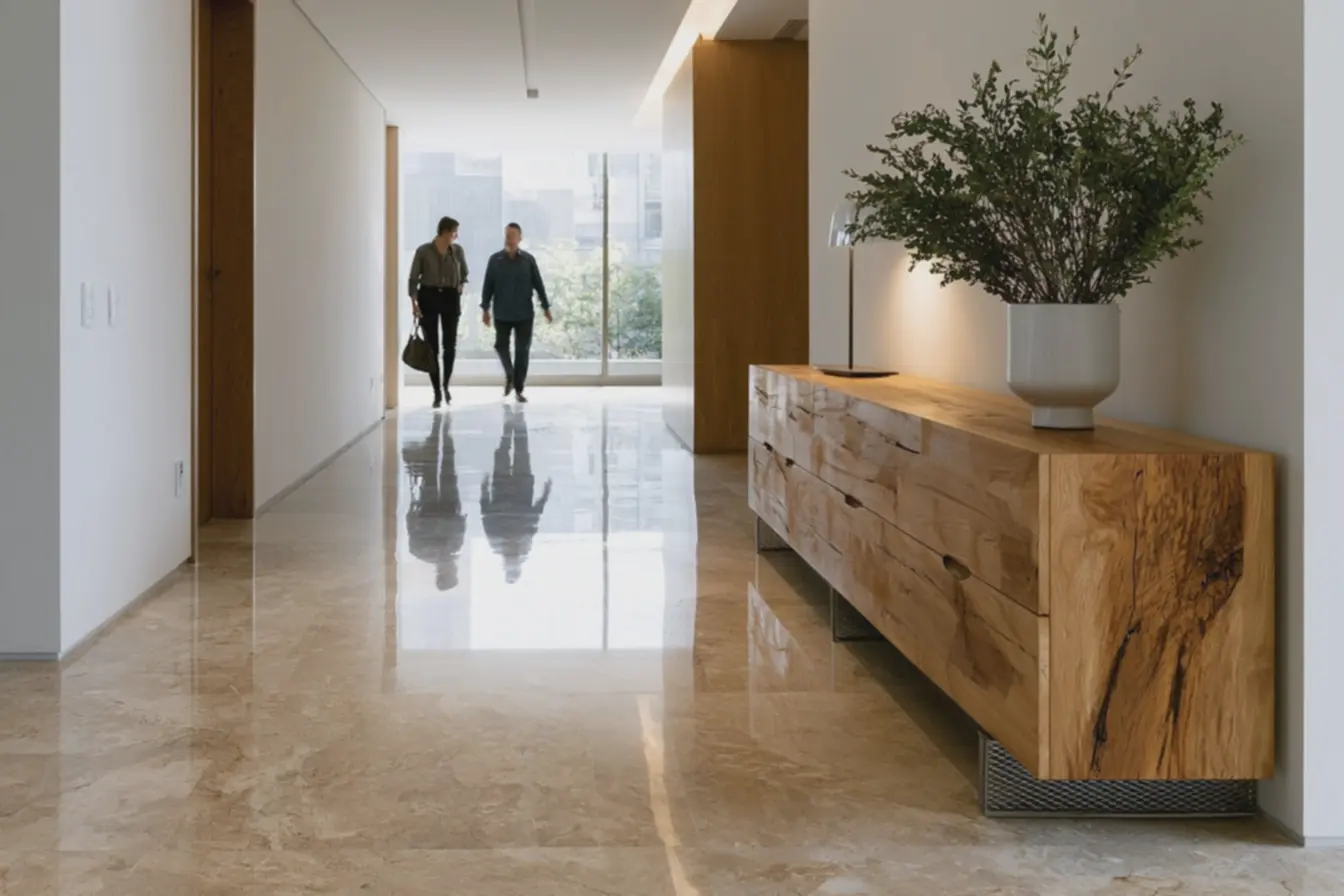 corredor-iluminado-com-moveis-proporcionais-promovendo-amplitude-e-harmoniavisual Aparador ou cômoda: medidas e proporções que funcionam em corredores estreitos corredor-iluminado-com-moveis-proporcionais-promovendo-amplitude-e-harmoniavisual Aparador ou cômoda: medidas e proporções que funcionam em corredores estreitos