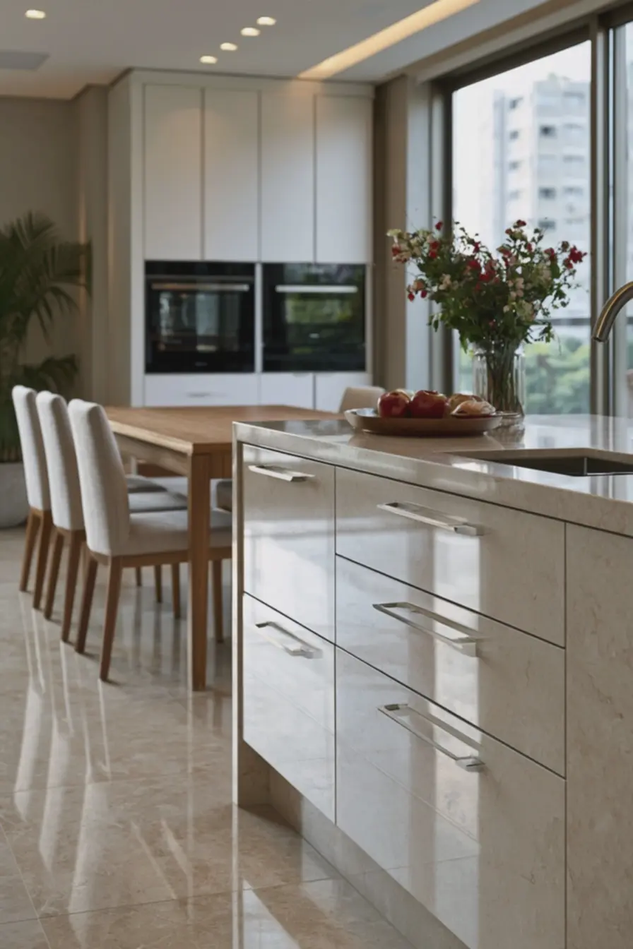 cozinha-contemporanea-com-bancada-de-porcelanato-claro-e-rejunte-begeacinzentado-valorizando-o-ambiente Acabamentos atemporais que valorizam tendências sem exigir reformas cozinha-contemporanea-com-bancada-de-porcelanato-claro-e-rejunte-begeacinzentado-valorizando-o-ambiente Acabamentos atemporais que valorizam tendências sem exigir reformas