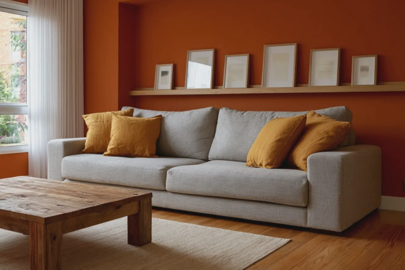decoracao-aconchegante-com-sofa-cinza-linho-e-almofadas-mostarda-na-parede-dedestaque Pintar parede de destaque: o detalhe que muda a energia da sua casa decoracao-aconchegante-com-sofa-cinza-linho-e-almofadas-mostarda-na-parede-dedestaque Pintar parede de destaque: o detalhe que muda a energia da sua casa