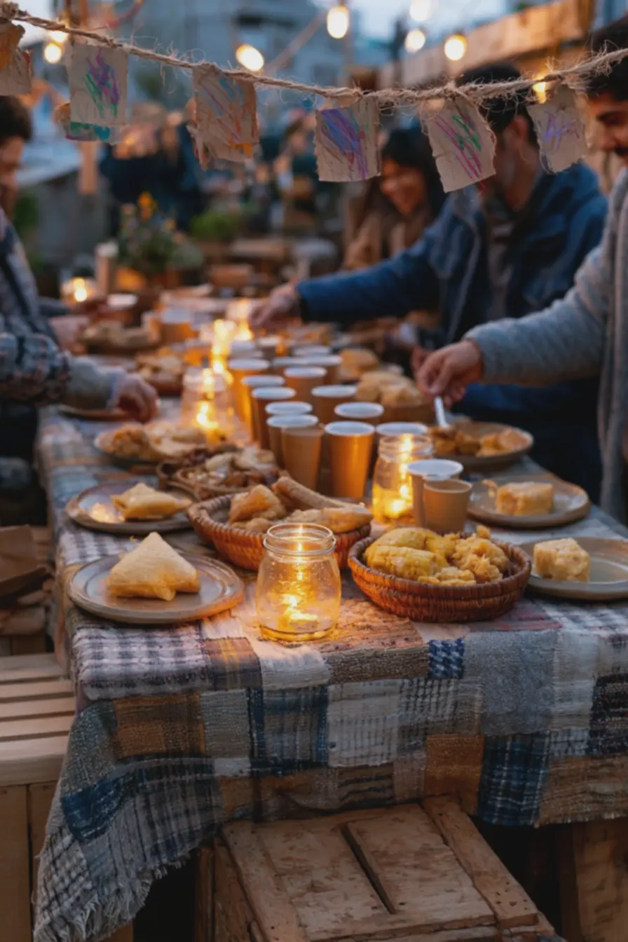 detalhe-da-mesa-de-arraia-em-varanda-com-toalha-xadrez-patchwork-e-potes-devidro-com-velas-acesas-para-iluminacao 10 Ideias de Arraiá em casa pra aproveitar a festa junina detalhe-da-mesa-de-arraia-em-varanda-com-toalha-xadrez-patchwork-e-potes-devidro-com-velas-acesas-para-iluminacao 10 Ideias de Arraiá em casa pra aproveitar a festa junina