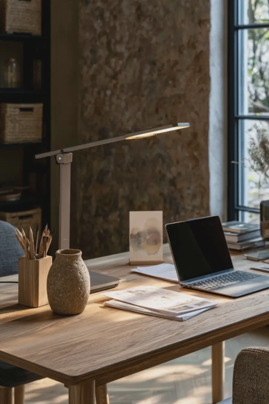 detalhe-de-luminaria-de-mesa-com-dimmer-em-metal-mate-iluminando-vaso-ceramicofosco-com-textura-natural Decoração de home office: o detalhe inesperado que muda tudo na sua produtividade detalhe-de-luminaria-de-mesa-com-dimmer-em-metal-mate-iluminando-vaso-ceramicofosco-com-textura-natural Decoração de home office: o detalhe inesperado que muda tudo na sua produtividade