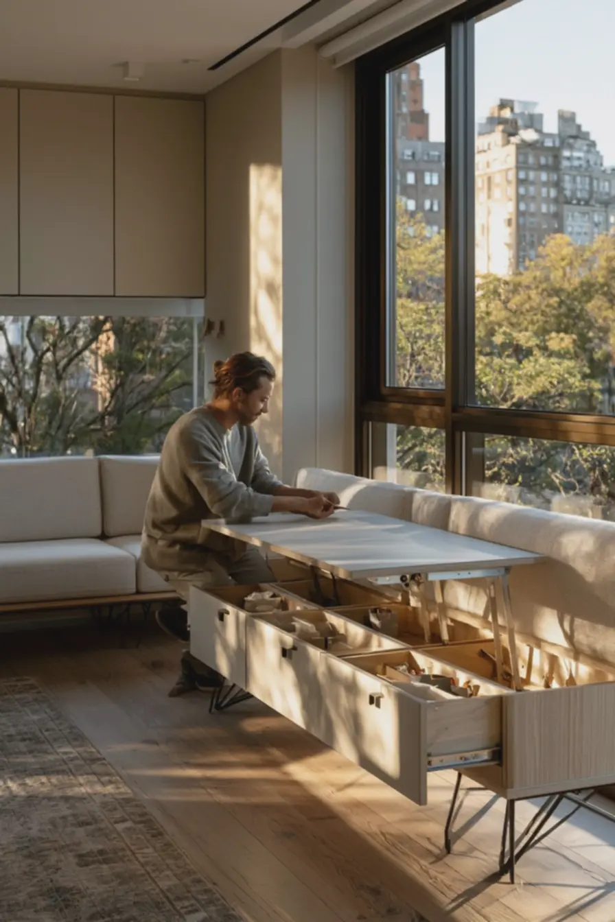 detalhes-das-dobradicas-metalicas-simples-da-mesa-de-jantar-dobravel-em-ambientecompacto Móveis multifuncionais para sala pequena: mais estilo e espaço gastando pouco detalhes-das-dobradicas-metalicas-simples-da-mesa-de-jantar-dobravel-em-ambientecompacto Móveis multifuncionais para sala pequena: mais estilo e espaço gastando pouco