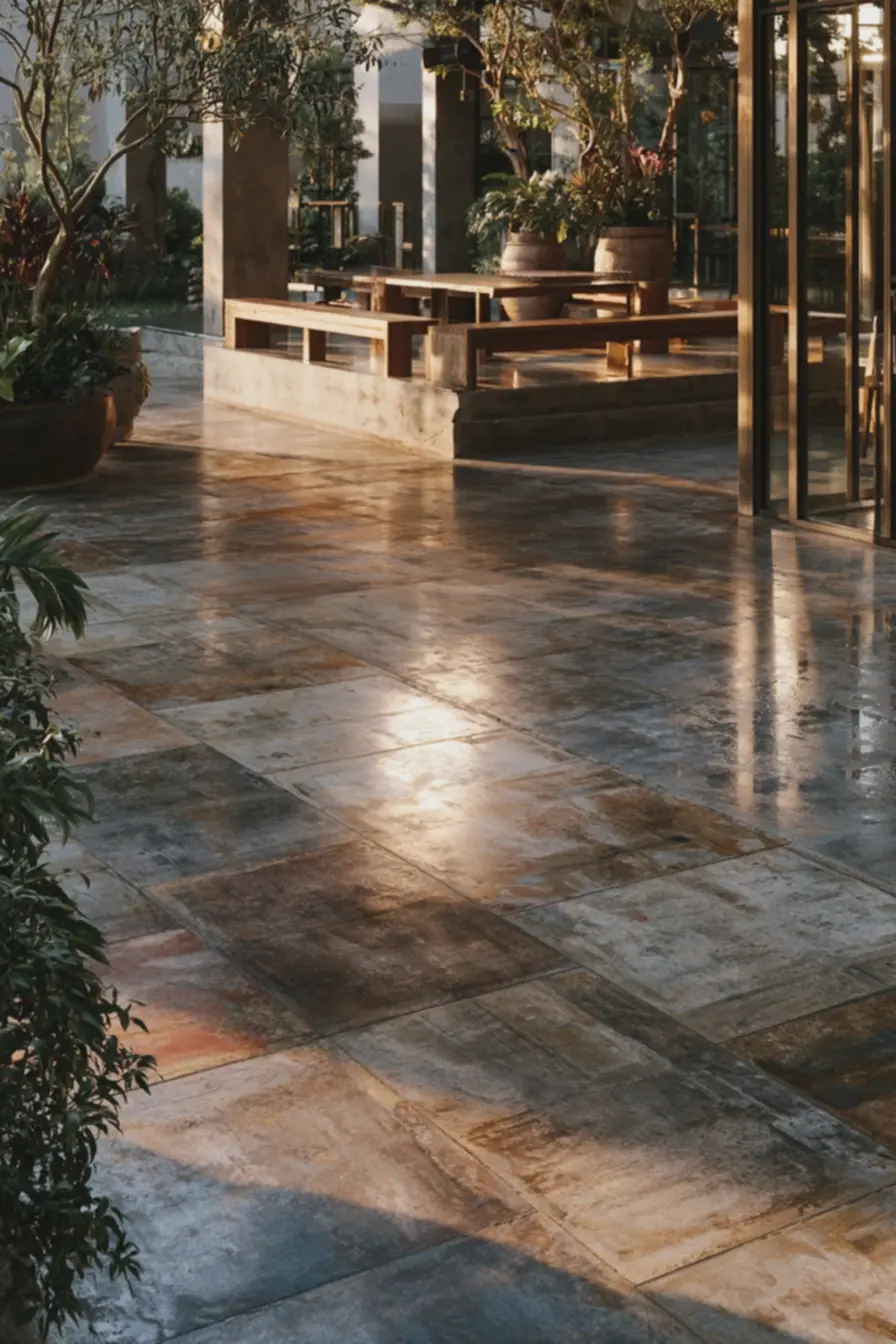 detalhes-de-piso-terroso-com-acabamento-que-disfarca-manchas-contraste-comporcelanato-brilhante-em-espaco-ao-ar-livre O acabamento na área externa que renova qualquer espaço e garante beleza sem desgaste rápido detalhes-de-piso-terroso-com-acabamento-que-disfarca-manchas-contraste-comporcelanato-brilhante-em-espaco-ao-ar-livre O acabamento na área externa que renova qualquer espaço e garante beleza sem desgaste rápido