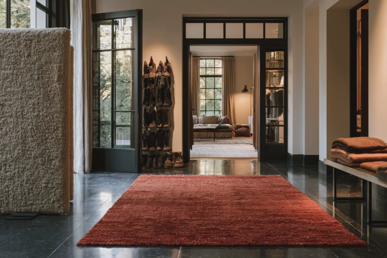 entrada-decorada-com-tapete-grosso-de-la-vermelha-e-biombo-felpudo-bege-parabloquear-vento-frio As melhores dicas para decorar a casa no frio e deixar tudo aconchegante entrada-decorada-com-tapete-grosso-de-la-vermelha-e-biombo-felpudo-bege-parabloquear-vento-frio As melhores dicas para decorar a casa no frio e deixar tudo aconchegante