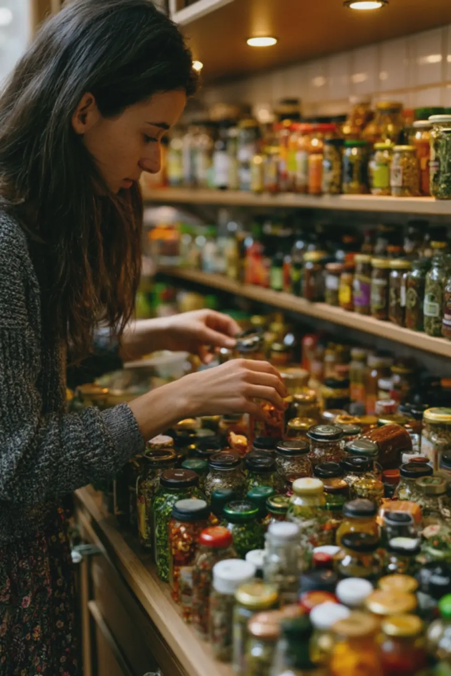 esforco-para-encontrar-temperos-em-prateleira-cheia-de-potes-misturadosdificultando-o-uso-pratico-durante-o-preparo-de-comida Erro na prateleira de temperos: quando a variedade vira bagunça visual esforco-para-encontrar-temperos-em-prateleira-cheia-de-potes-misturadosdificultando-o-uso-pratico-durante-o-preparo-de-comida Erro na prateleira de temperos: quando a variedade vira bagunça visual