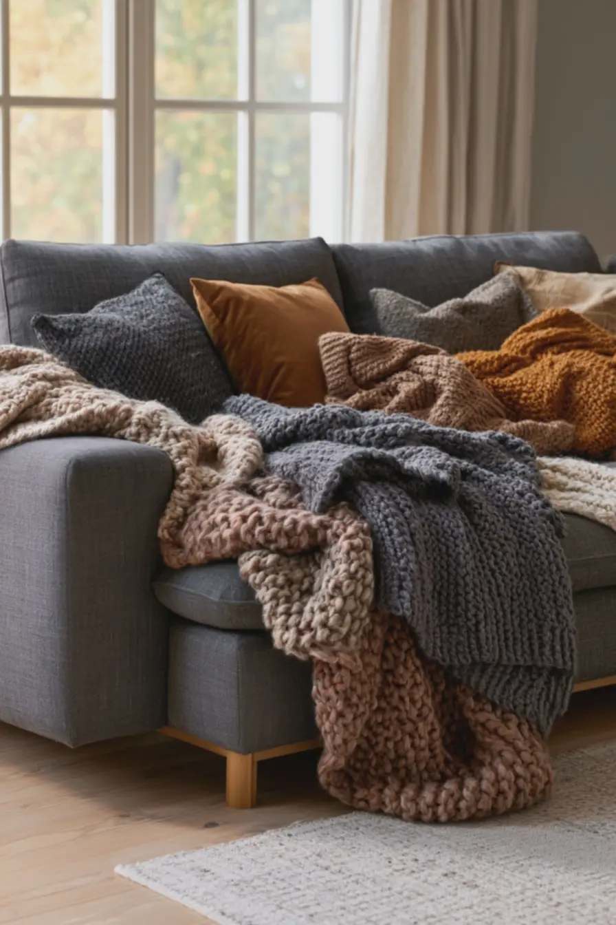 excesso-de-mantas-cobrindo-sofa-bloqueando-circulacao-e-criando-ambientevisualmente-desordenado-no-inverno Quando mais mantas atrapalham: evitar exageros no décor de inverno excesso-de-mantas-cobrindo-sofa-bloqueando-circulacao-e-criando-ambientevisualmente-desordenado-no-inverno Quando mais mantas atrapalham: evitar exageros no décor de inverno