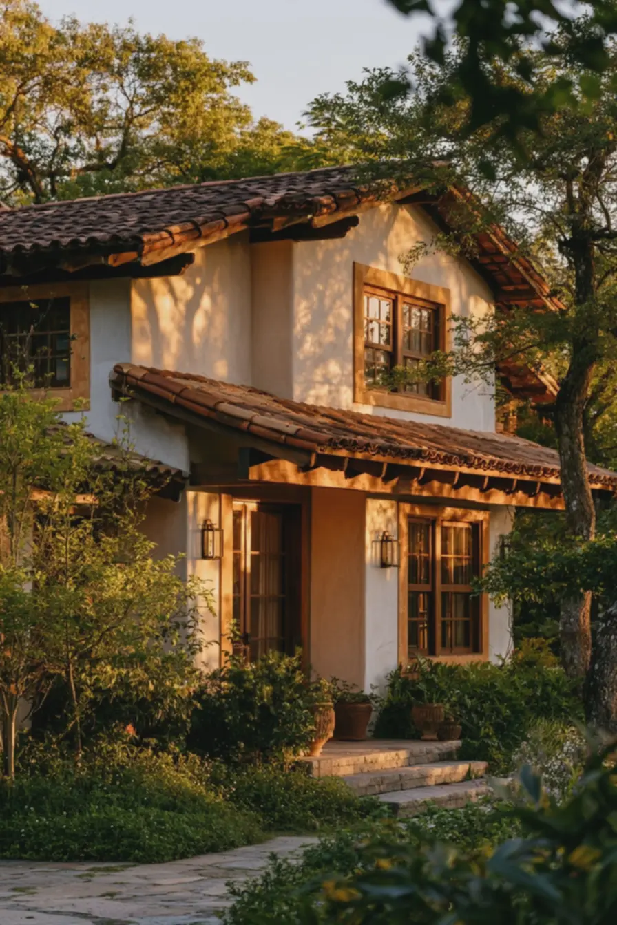 fachada-de-casa-colonial-simples-com-telhado-de-telhas-terracota-em-bairrotranquilo-ao-entardecer Fachadas, telhados e cores: combinações que valorizam casas estilo colonial simples fachada-de-casa-colonial-simples-com-telhado-de-telhas-terracota-em-bairrotranquilo-ao-entardecer Fachadas, telhados e cores: combinações que valorizam casas estilo colonial simples