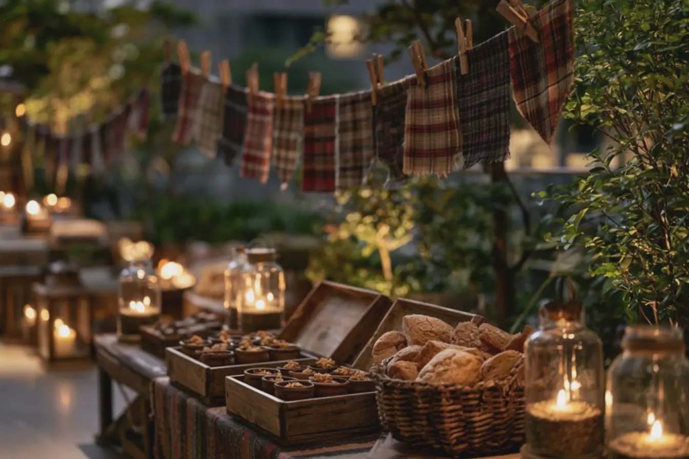 festa-junina-sustentavel-em-varanda-ao-anoitecer-com-caixas-de-madeira-e-cestasde-vime-para-doces-e-paes Decoração sustentável para festa junina em casa: reuse itens simples com cara tradicional festa-junina-sustentavel-em-varanda-ao-anoitecer-com-caixas-de-madeira-e-cestasde-vime-para-doces-e-paes Decoração sustentável para festa junina em casa: reuse itens simples com cara tradicional