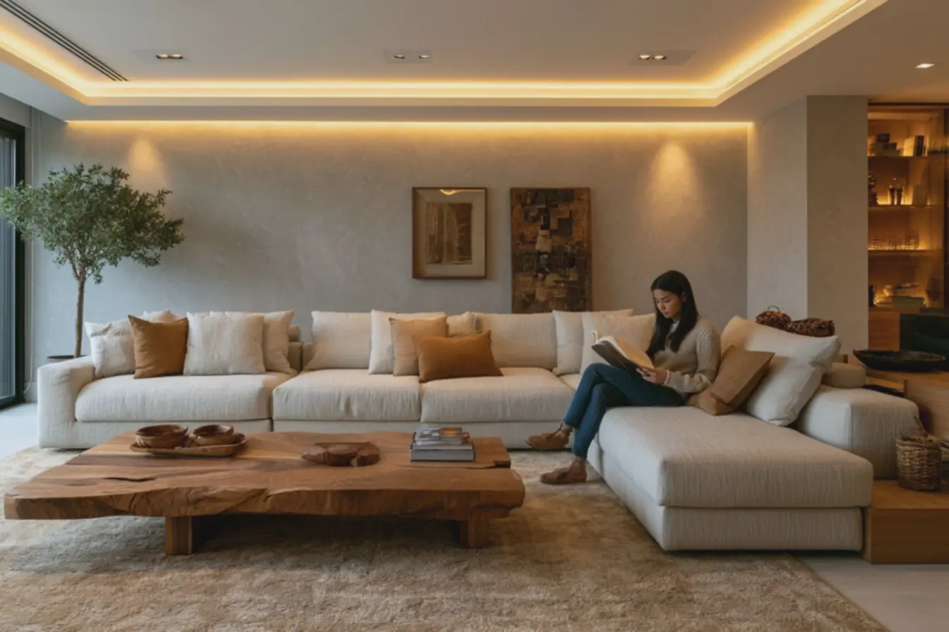fita-led-com-perfil-difusor-de-aluminio-iluminacao-suave-realcando-texturas-dosofa-e-parede-sala-de-leitura-iluminada-por-luz-led-equilibrada Usar led na decoração: como o efeito certo muda a atmosfera do seu ambiente fita-led-com-perfil-difusor-de-aluminio-iluminacao-suave-realcando-texturas-dosofa-e-parede-sala-de-leitura-iluminada-por-luz-led-equilibrada Usar led na decoração: como o efeito certo muda a atmosfera do seu ambiente